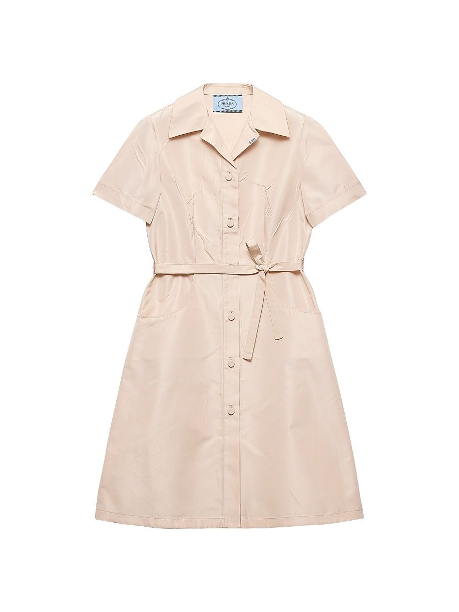 Women's Faille Shirt Dress - Beige - Size 6