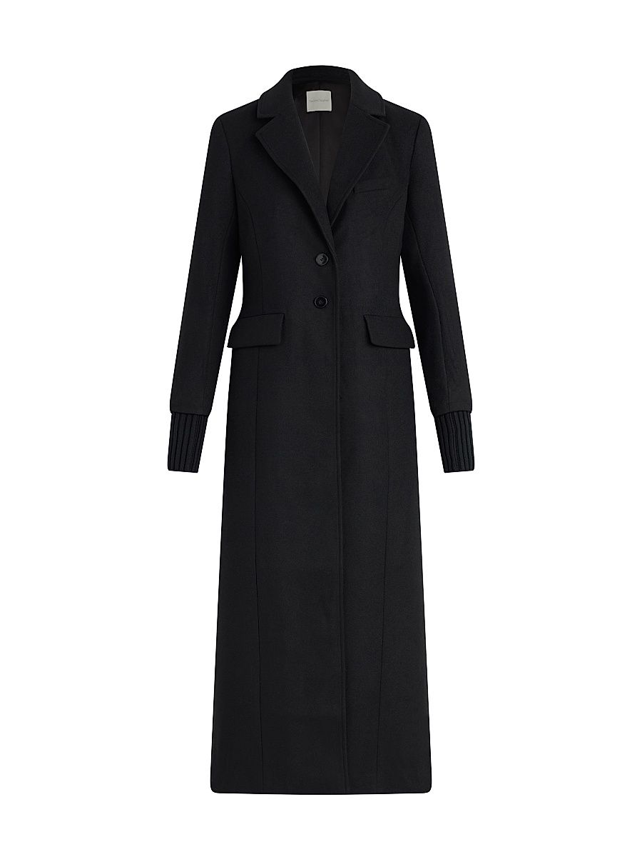 Women's The City Wool-Blend Single-Breasted Coat - Black - Size XS