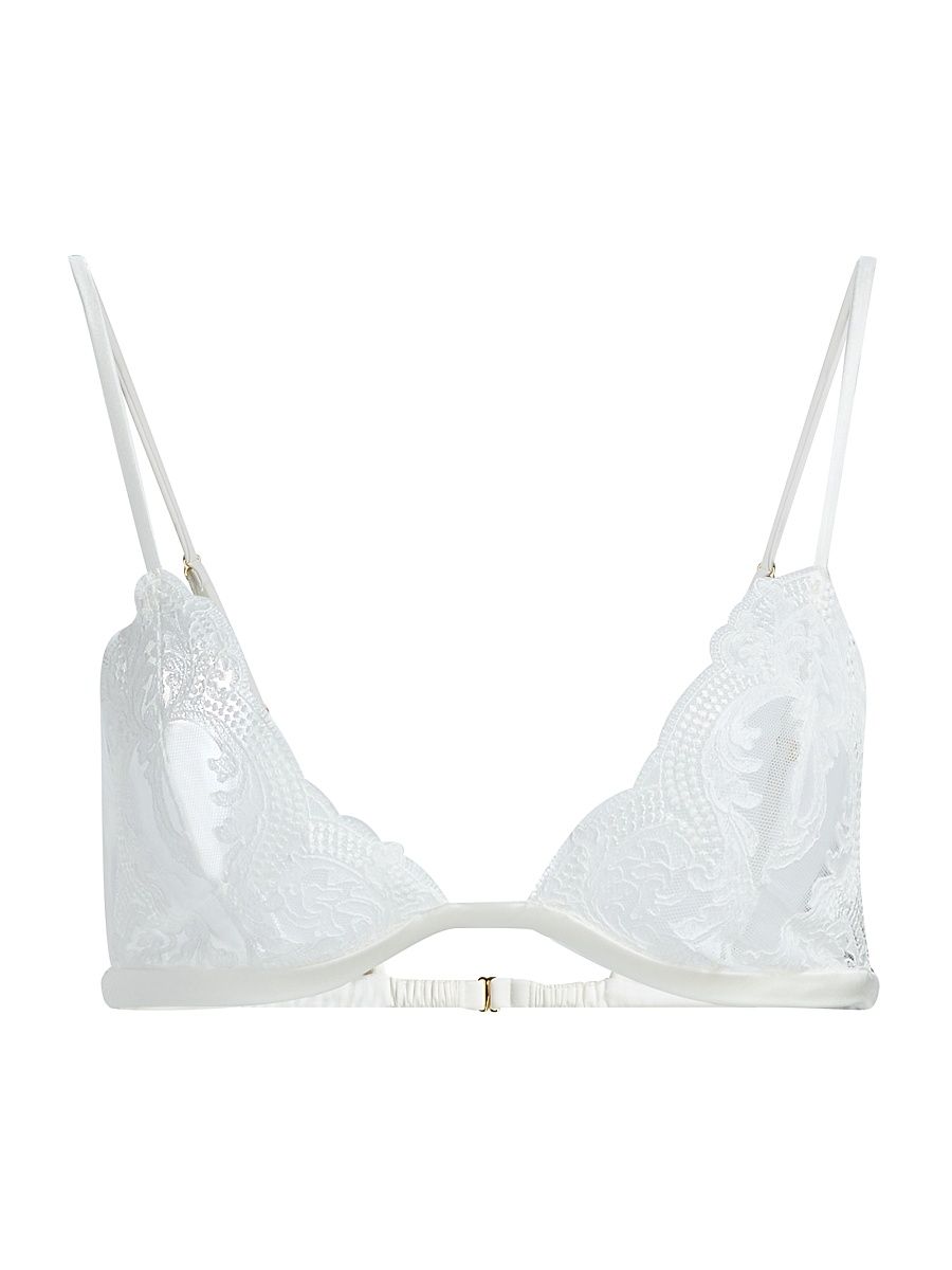 Women's Voltaire Lace Soft Bra - Ivory - Size Medium