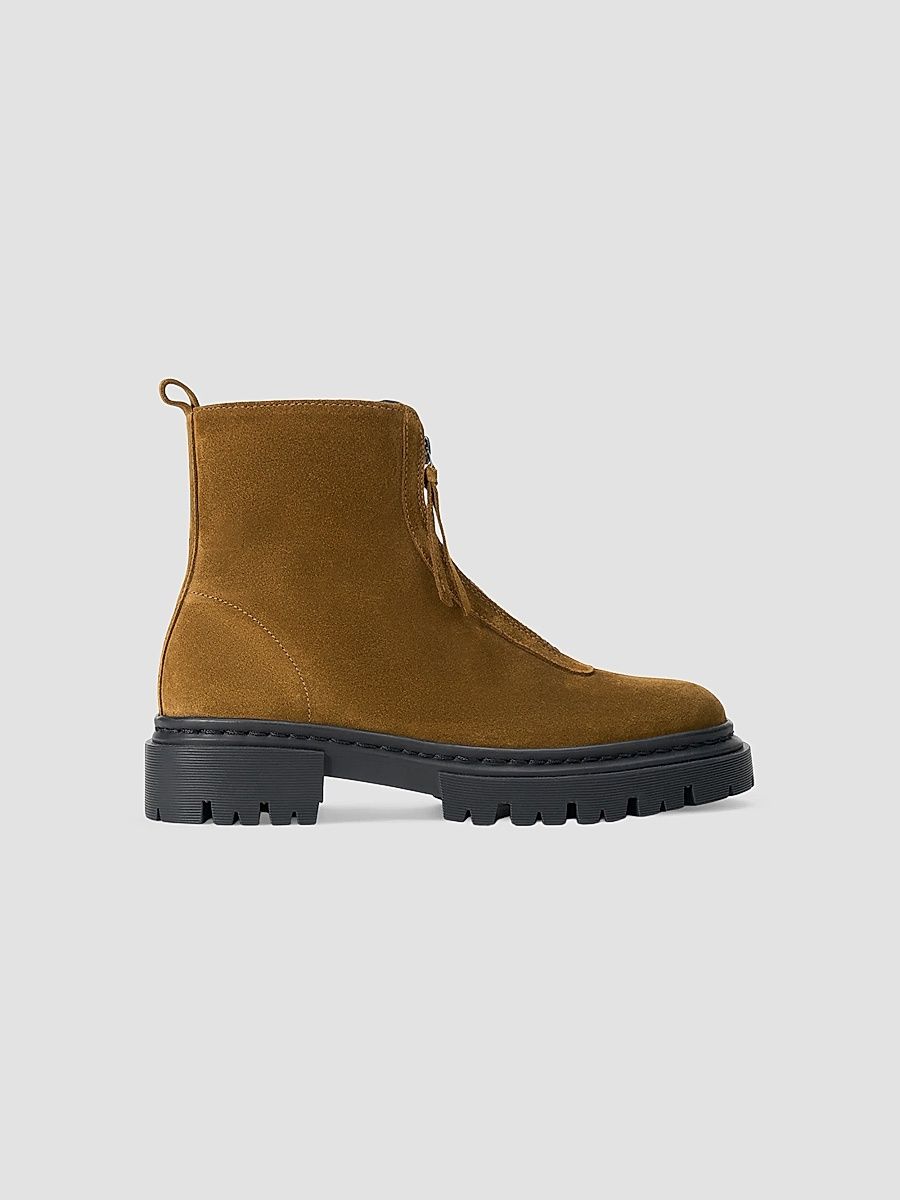 Staud Women's Miles 50MM Suede Ankle Boots - Cigar - Size 9.5