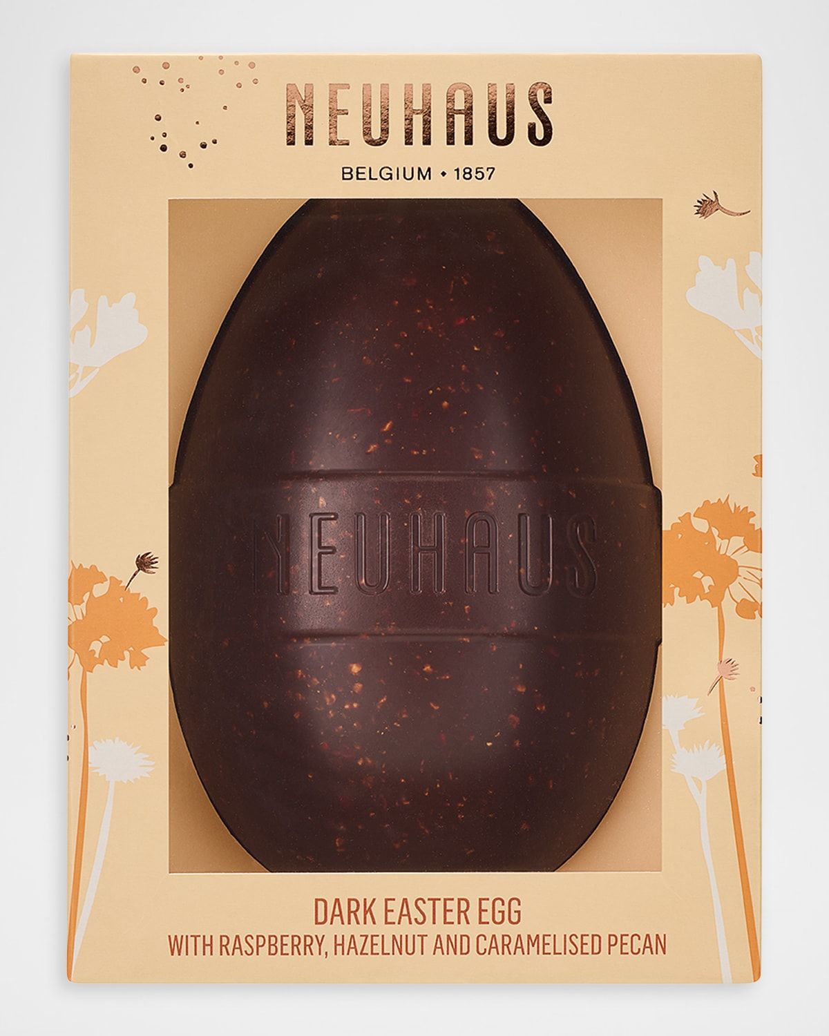 Gourmand Dark Chocolate Easter Egg with Raspberries, Hazelnuts, & Pecans