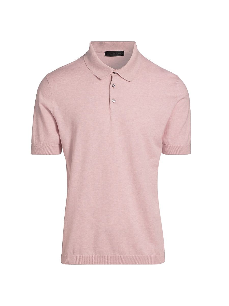 Men's COLLECTION Cotton Polo Shirt - Pink - Size XXXL