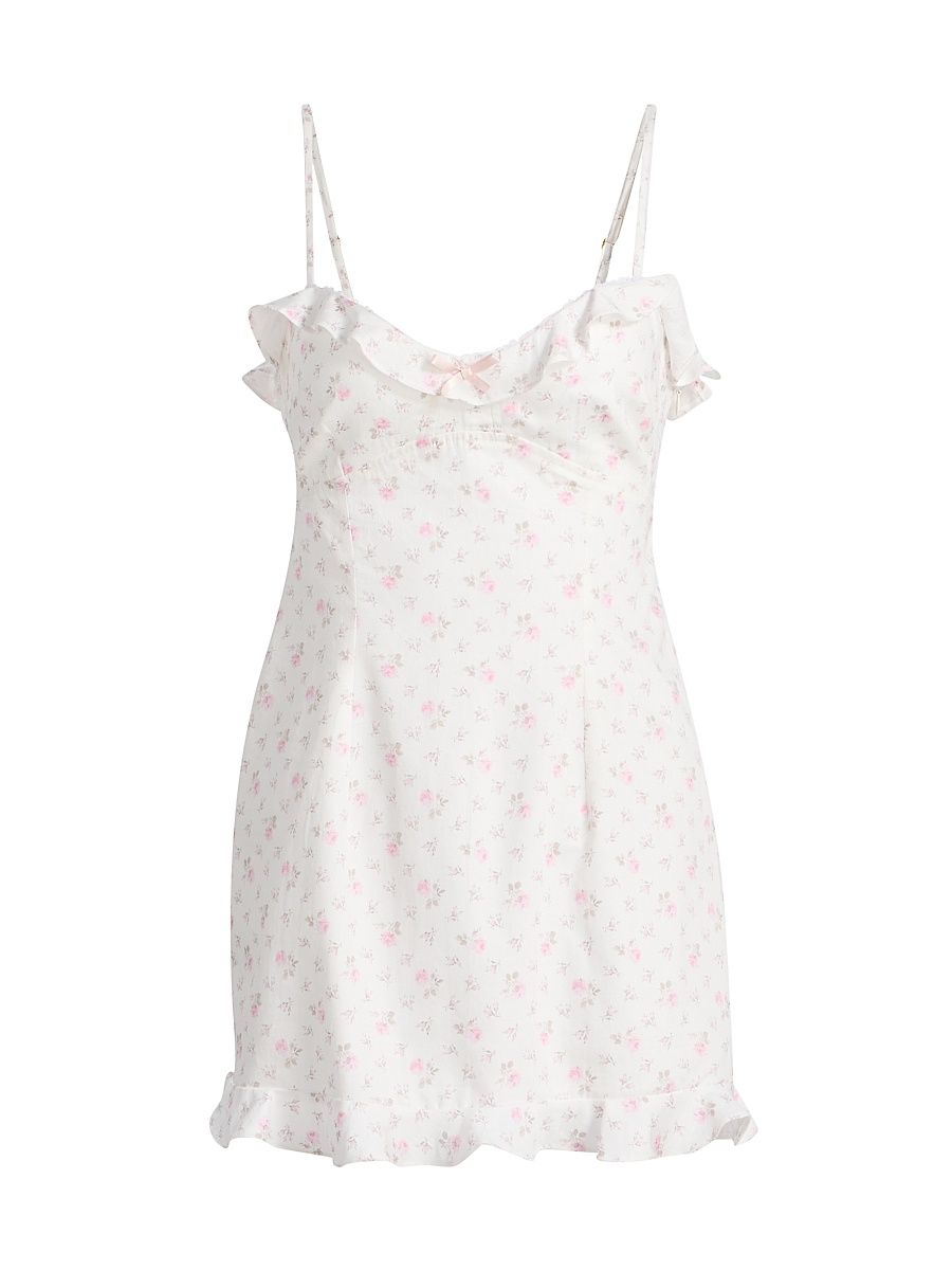 Women's Stephania Floral Minidress - Sunwashed Ivory - Size 6