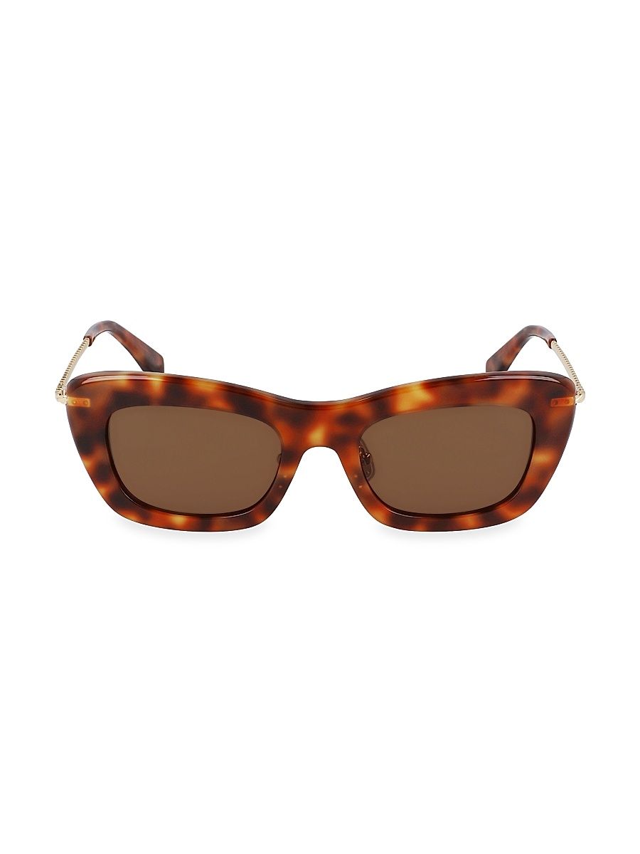 Women's Babe 51MM Rectangular Sunglasses - Light Havana