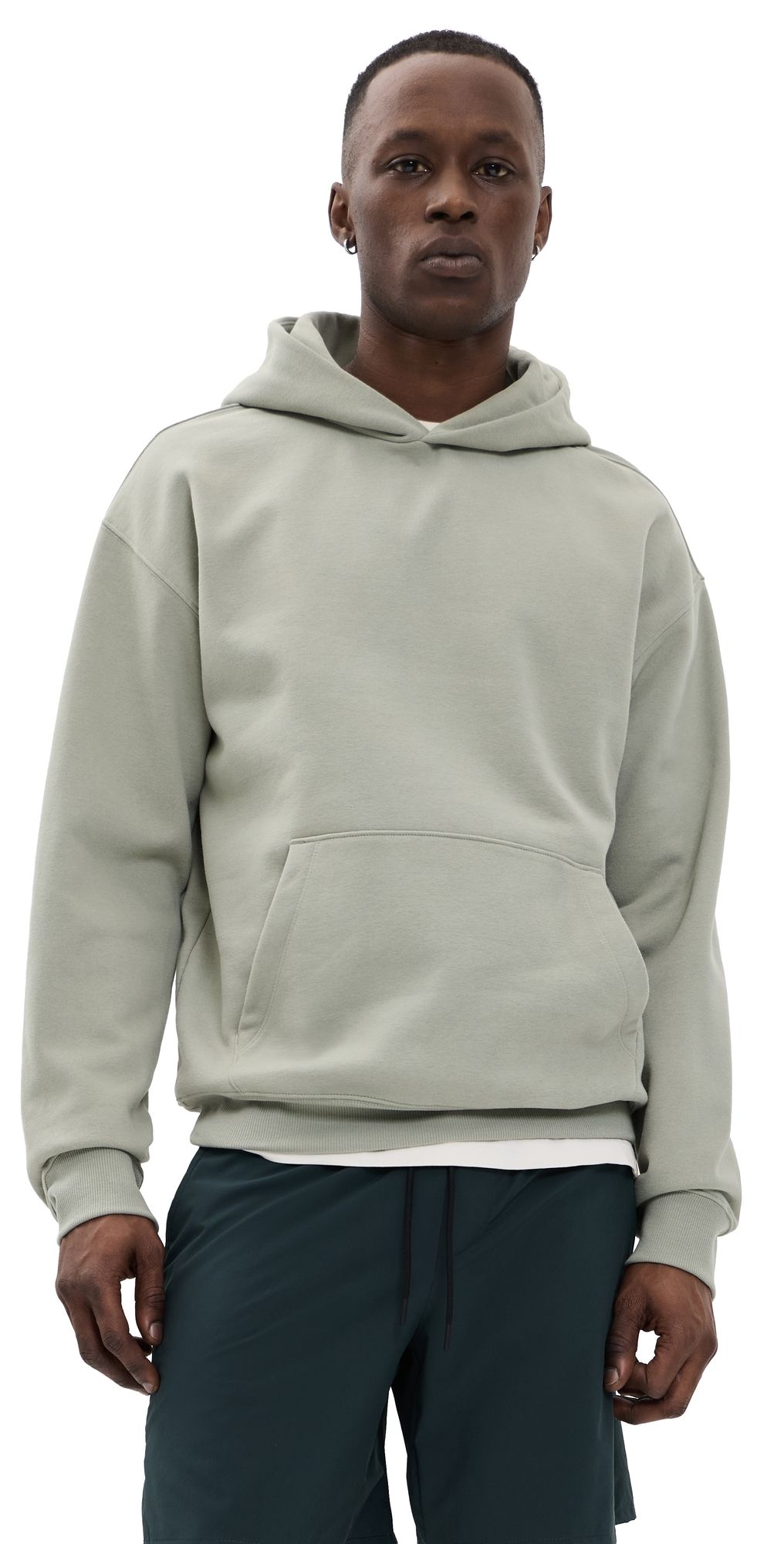 Beyond Yoga Classic Fleece Hoodie Grey Sage S
