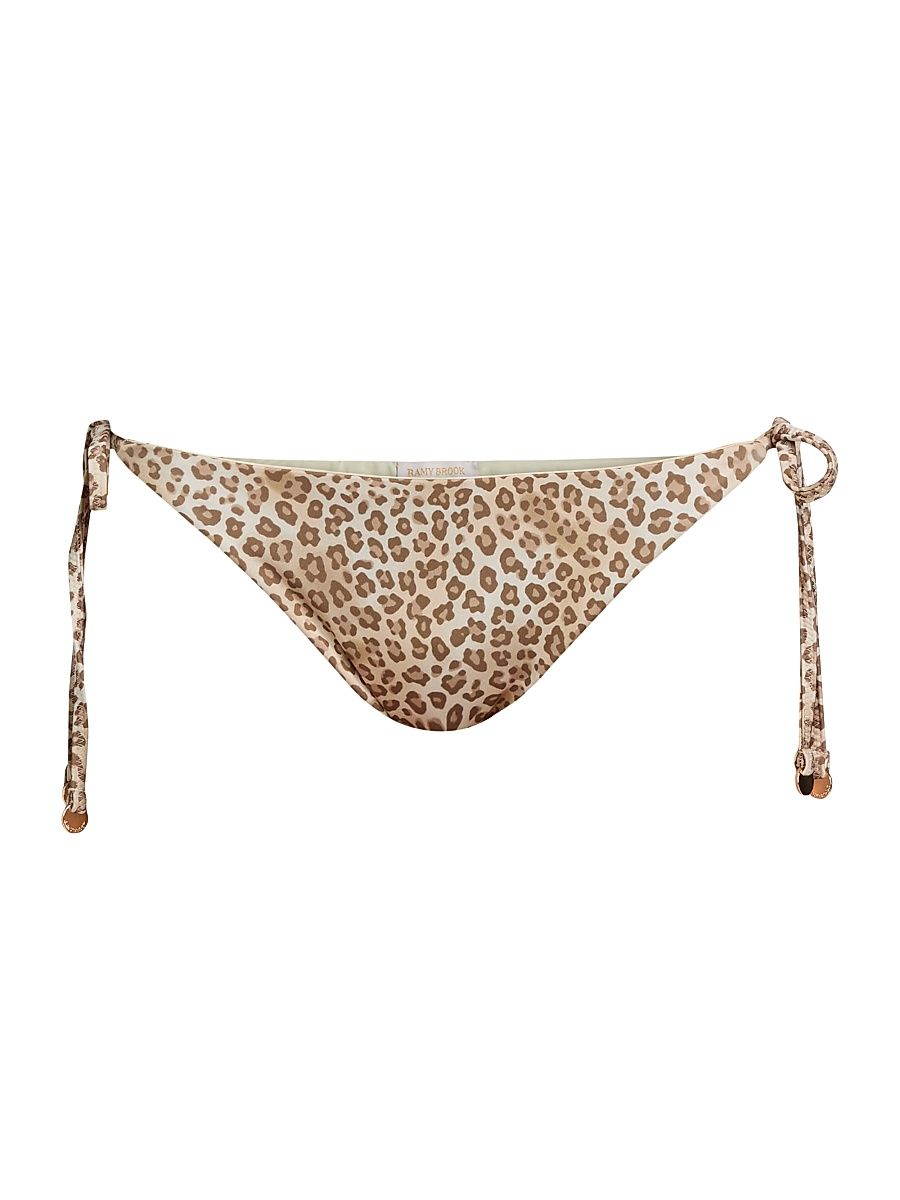 Women's Benni Leopard Print Bikini Bottom - Light Leopard - Size XL