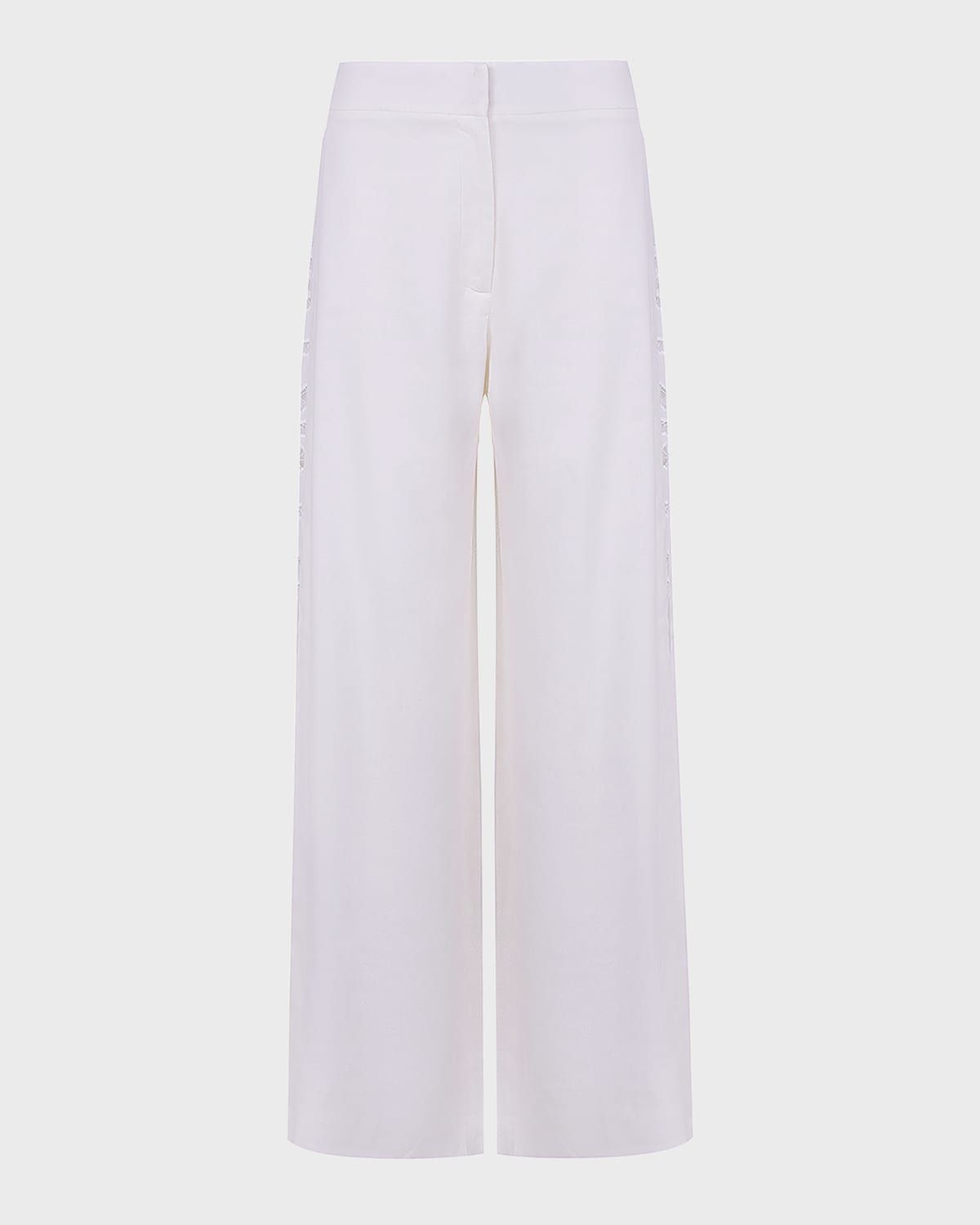 Solid Bree Geometric Embroidered Pants