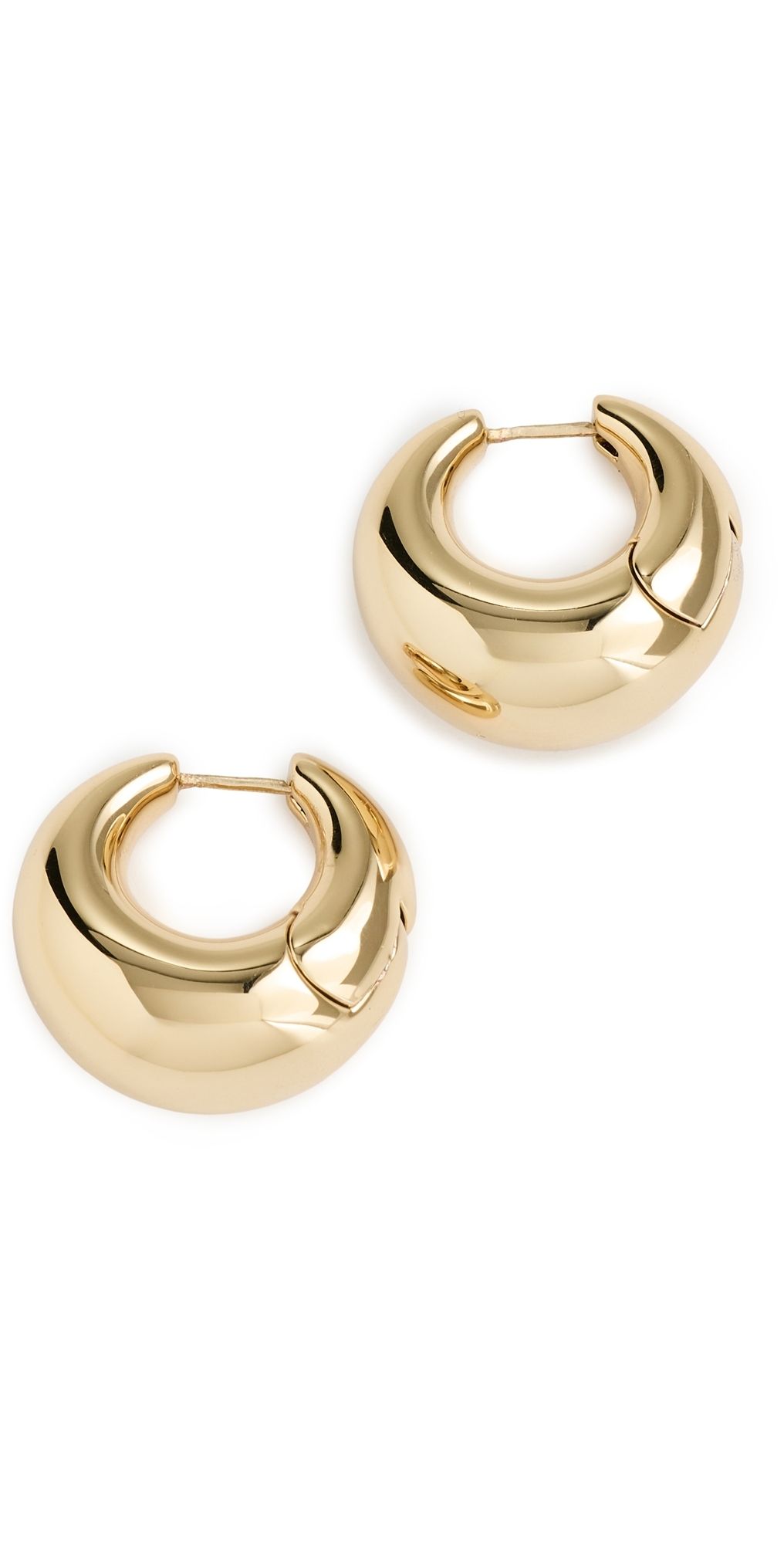 Jennifer Fisher Dylan Hinged Huggies Yellow Gold One Size