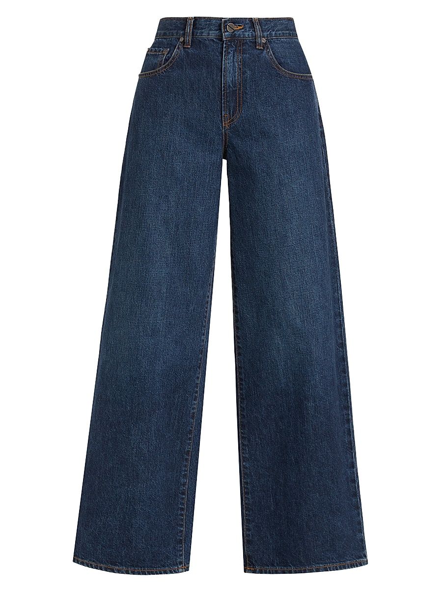 Women's Tiny Dancer Wide-Leg Jeans - Dark Wash - Size 32