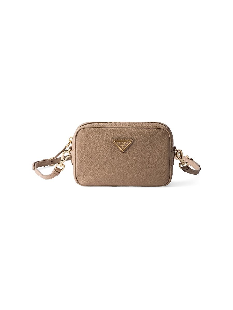 Women's Leather Mini Shoulder Bag - Pink