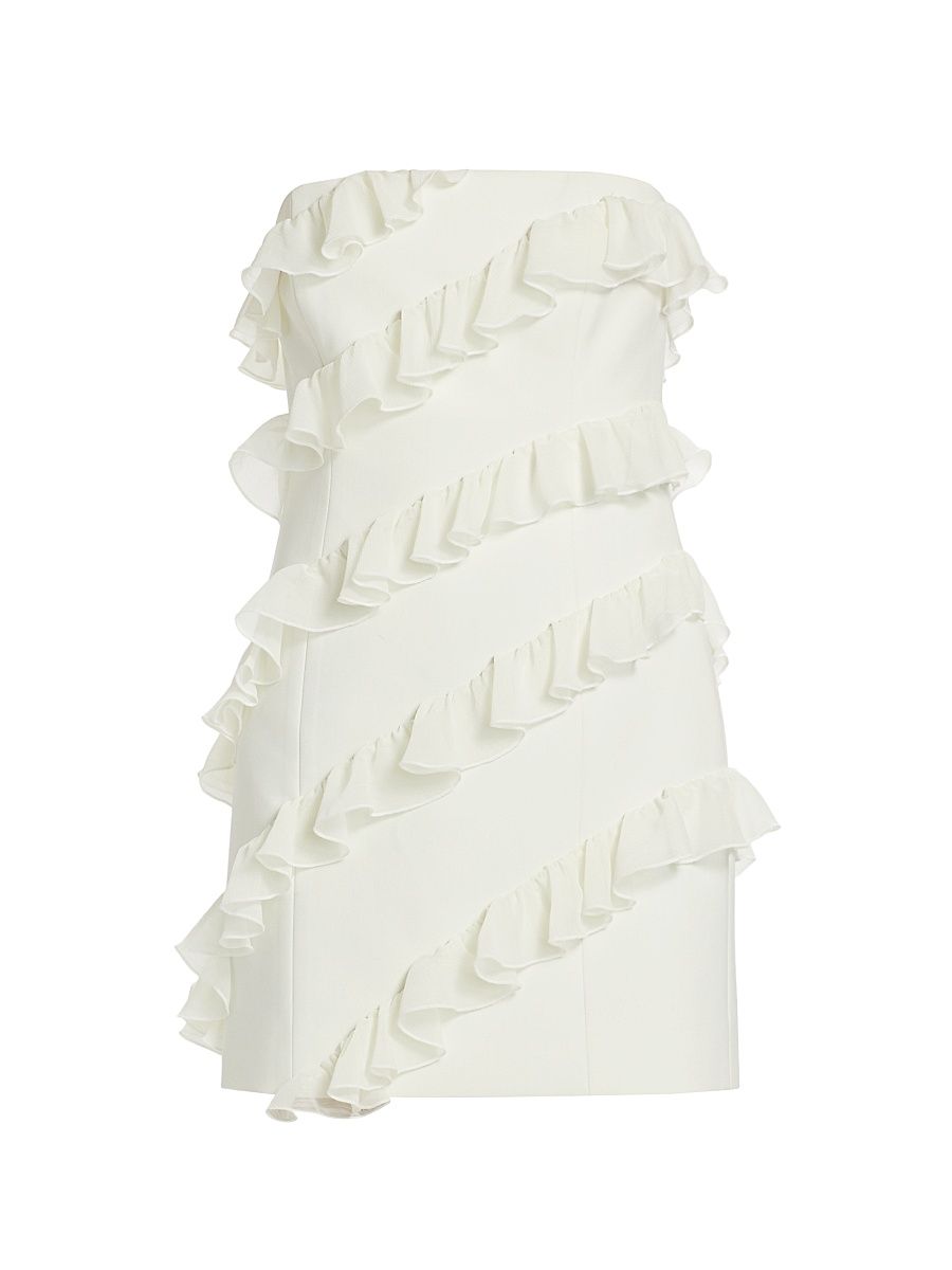 Women's Ninette Ruffled Minidress - Ivory - Size 14