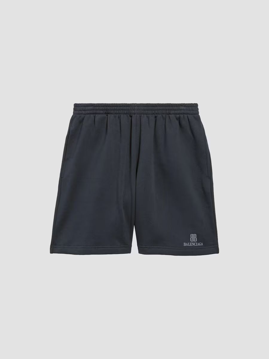 Balenciaga Men's Nano BB Shorts - Faded Black - Size XL