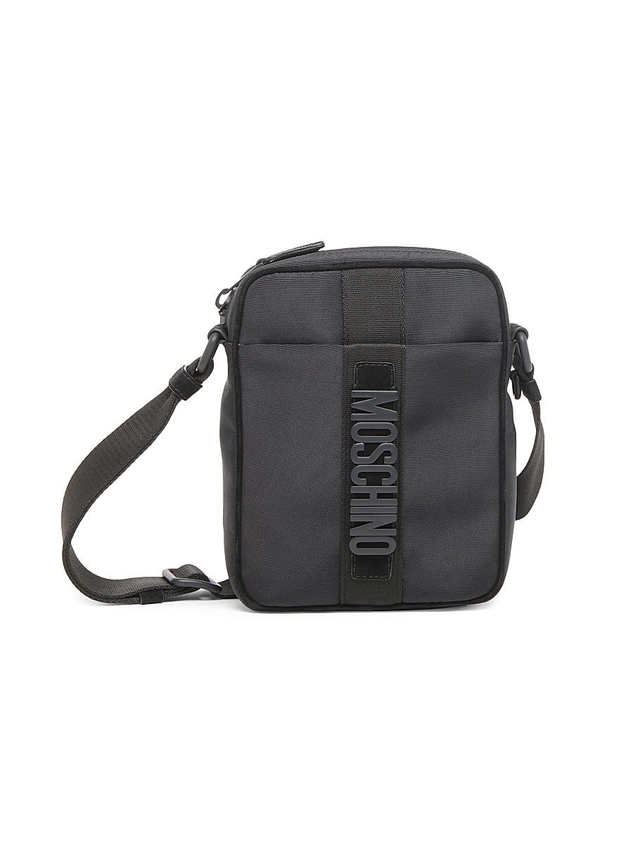 Men's Logo Hardware Crossbody Bag - Black