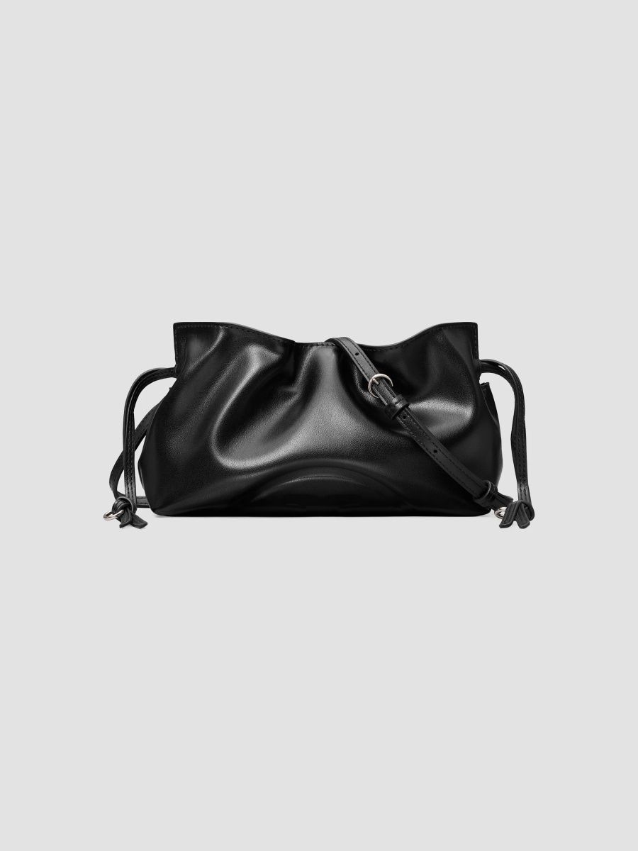 Tory Burch Women's Ella Faux Leather Drawstring Pouch - Black