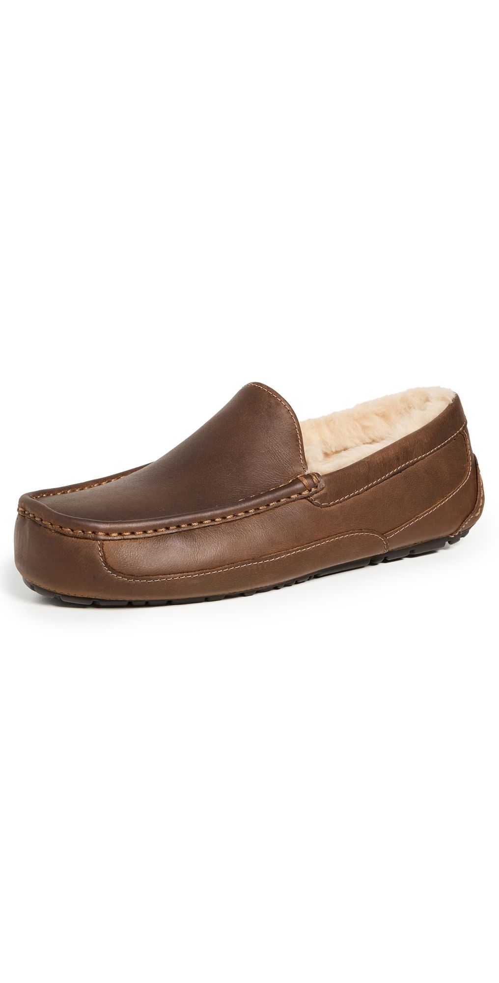 UGG Ascot Leather Slippers Tan 9