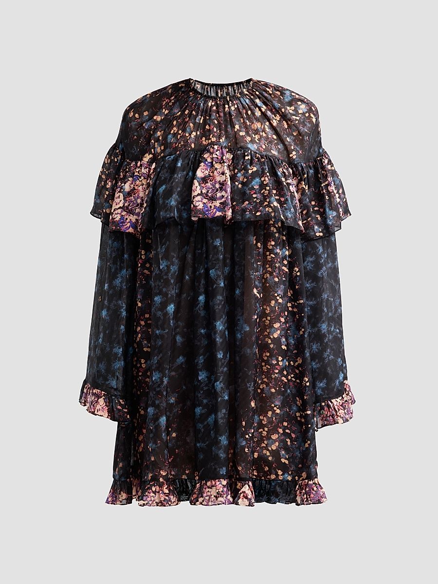 Women's Lune Silk Mini Dress - Eclipse - Size 12