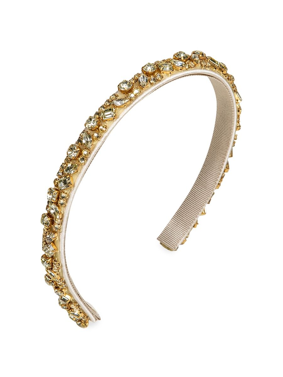 Jennifer Behr Women's Essen Crystal-Embellished Headband - Yellow