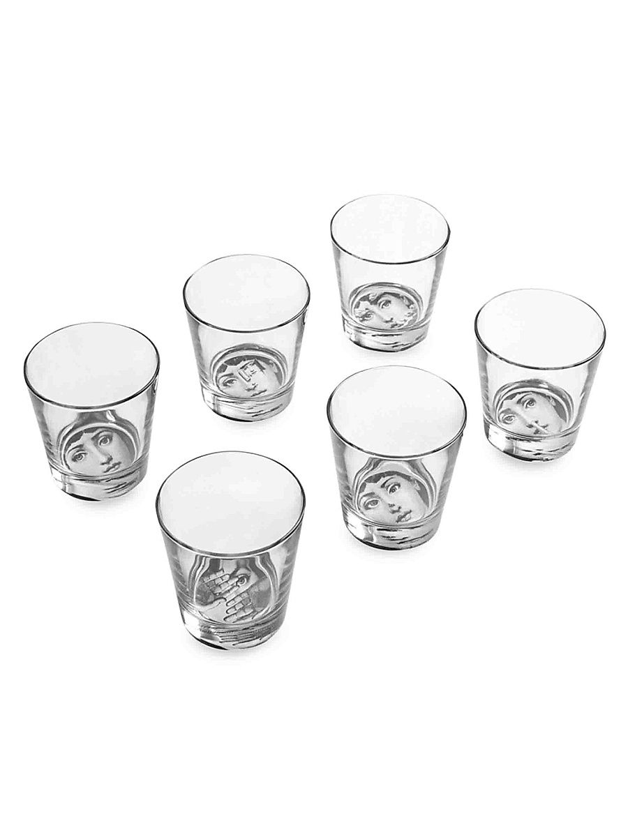 Tema e Variazioni 6-Piece Drinking Glass Set - Black White