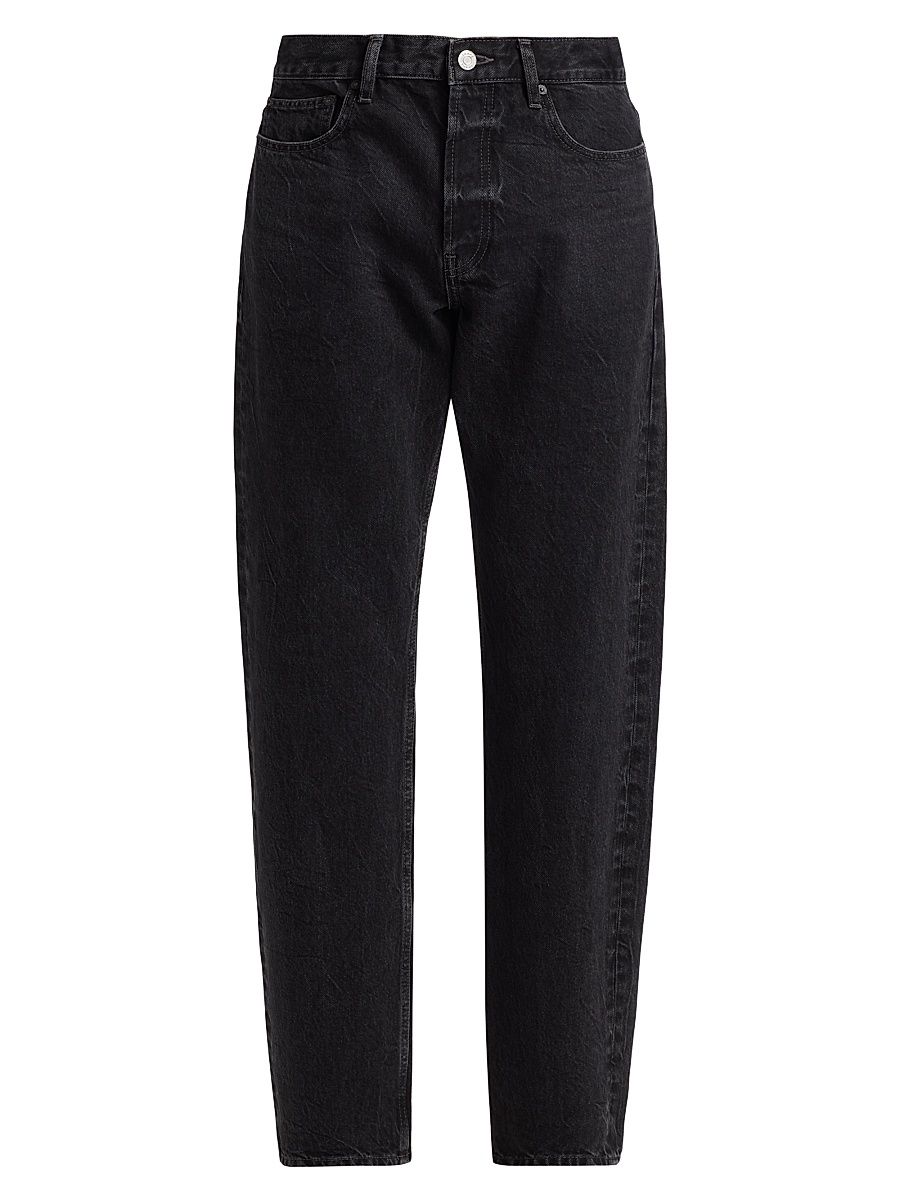 Men's Cotton Denim Straight-Leg Jeans - Meteorite - Size 30