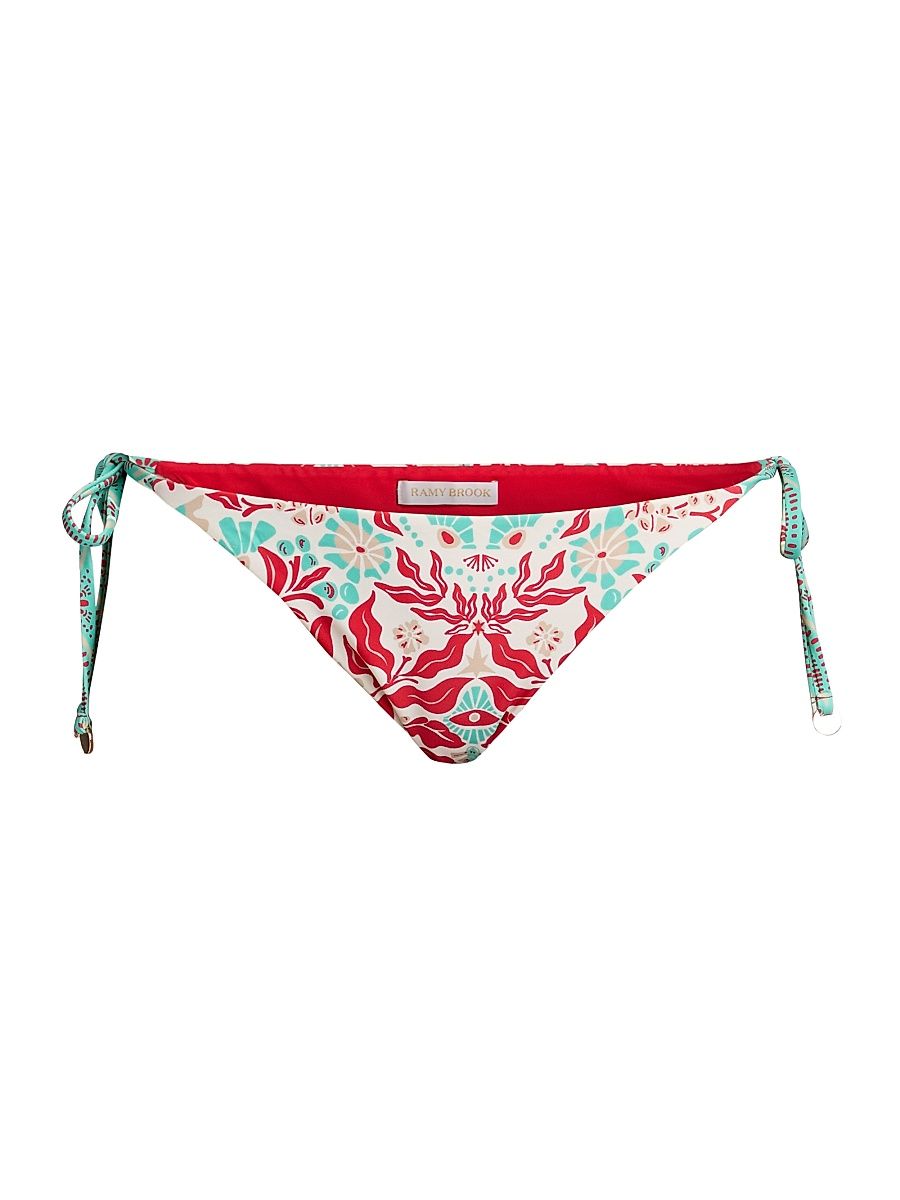 Women's Benni Printed Bikini Bottom - Flame Combo - Size XL