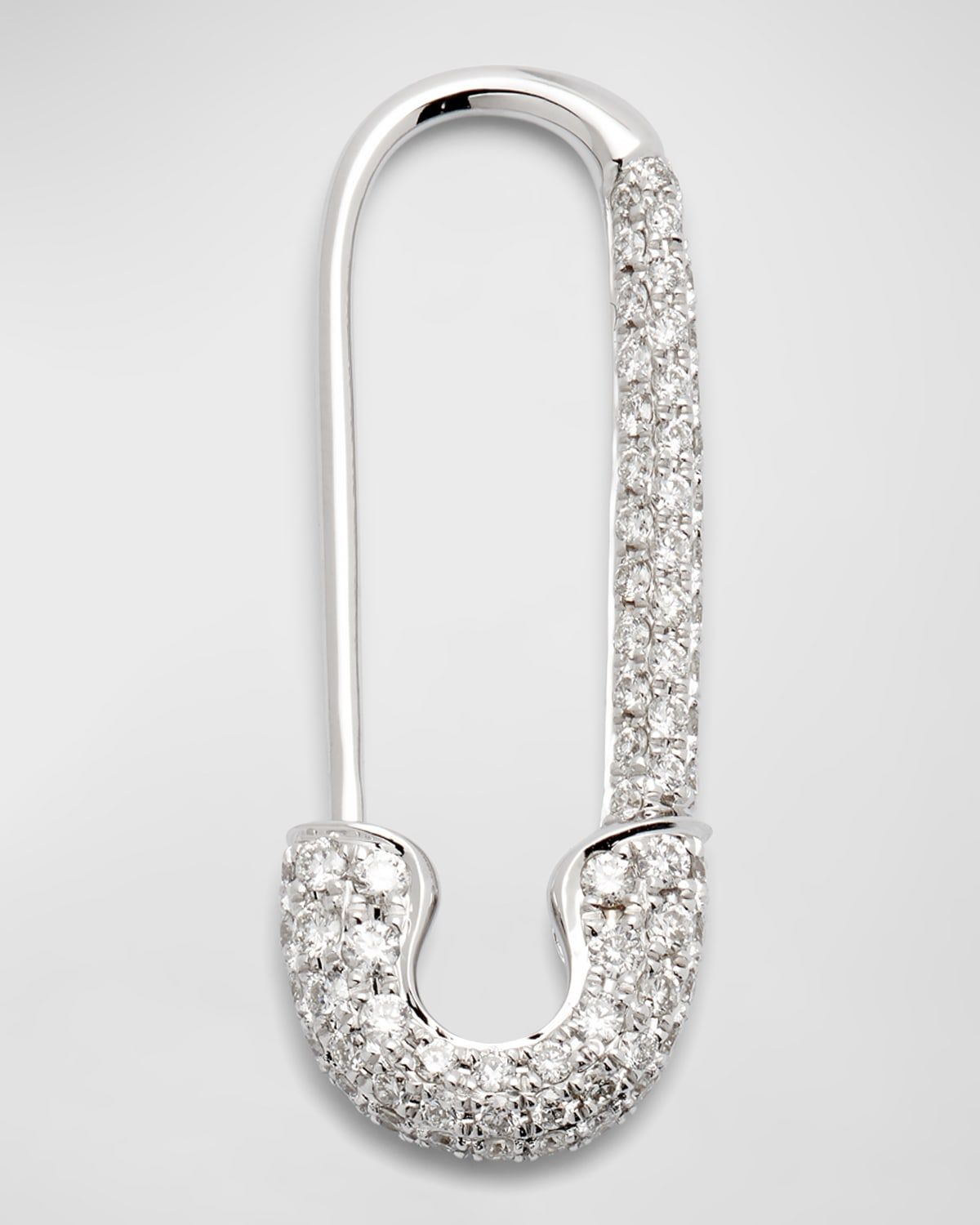 18k Diamond Safety Pin Earring
