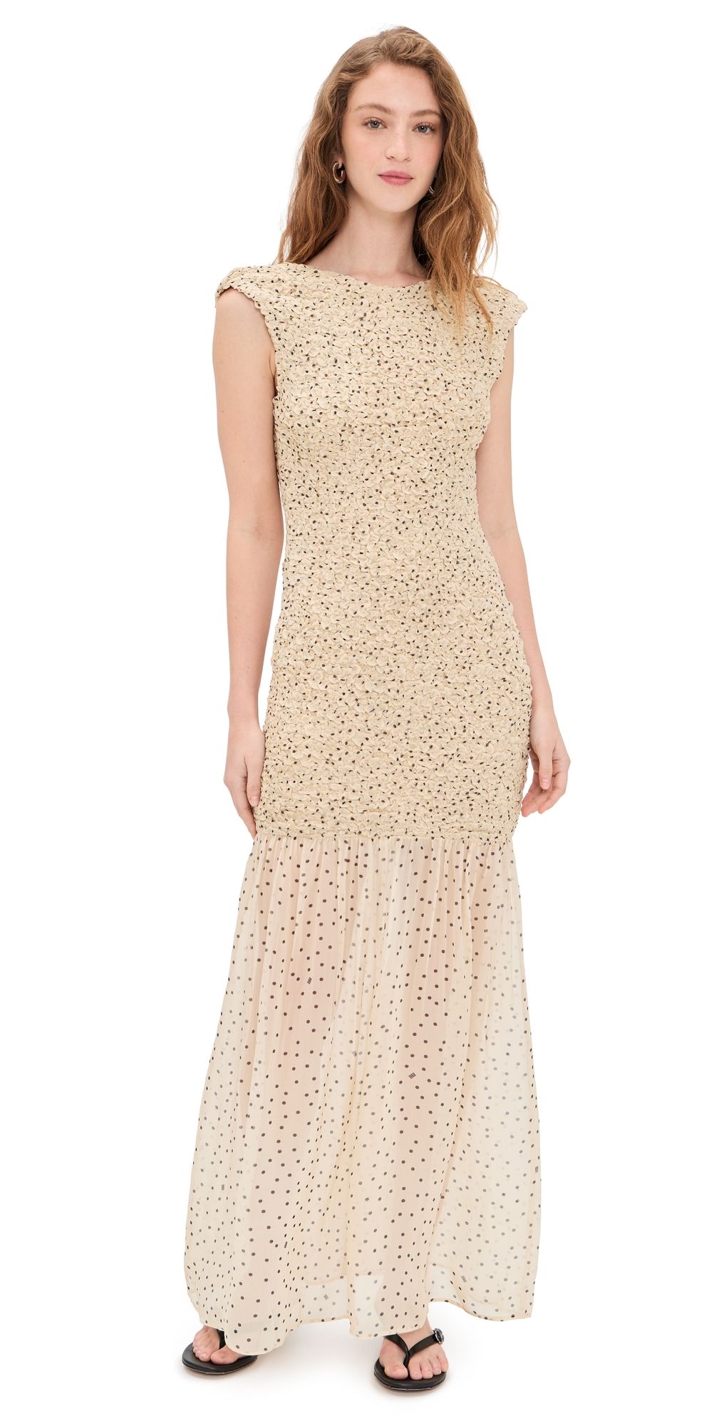 By Malene Birger Corinna Maxi Dress Polka Dot Print 36