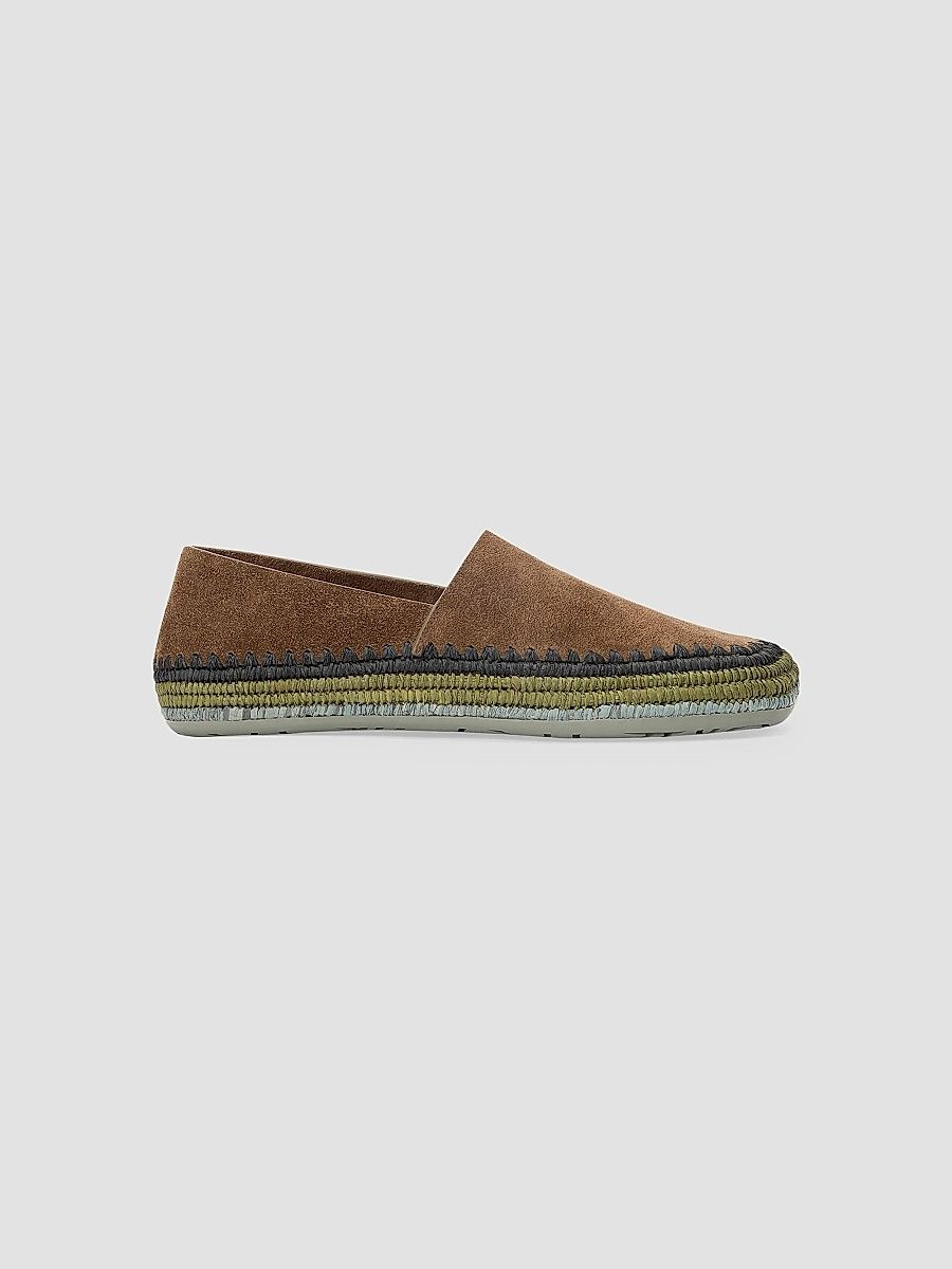 LOEWE Men's LOEWE x Paula's Ibiza Rio Suede Espadrilles - Brown - Size 12