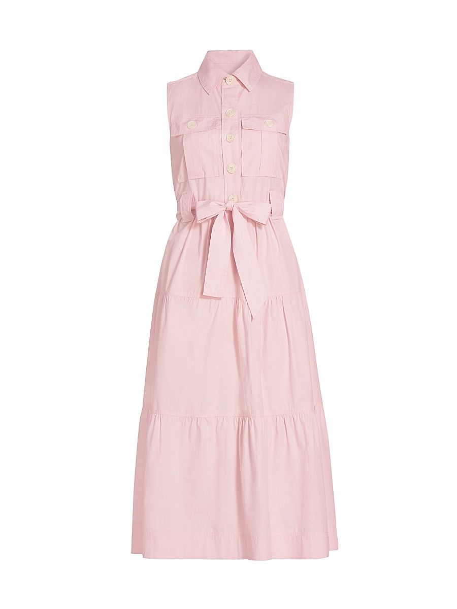 Women's Florence Cotton Tiered Shirtdress - Primrose - Size 0