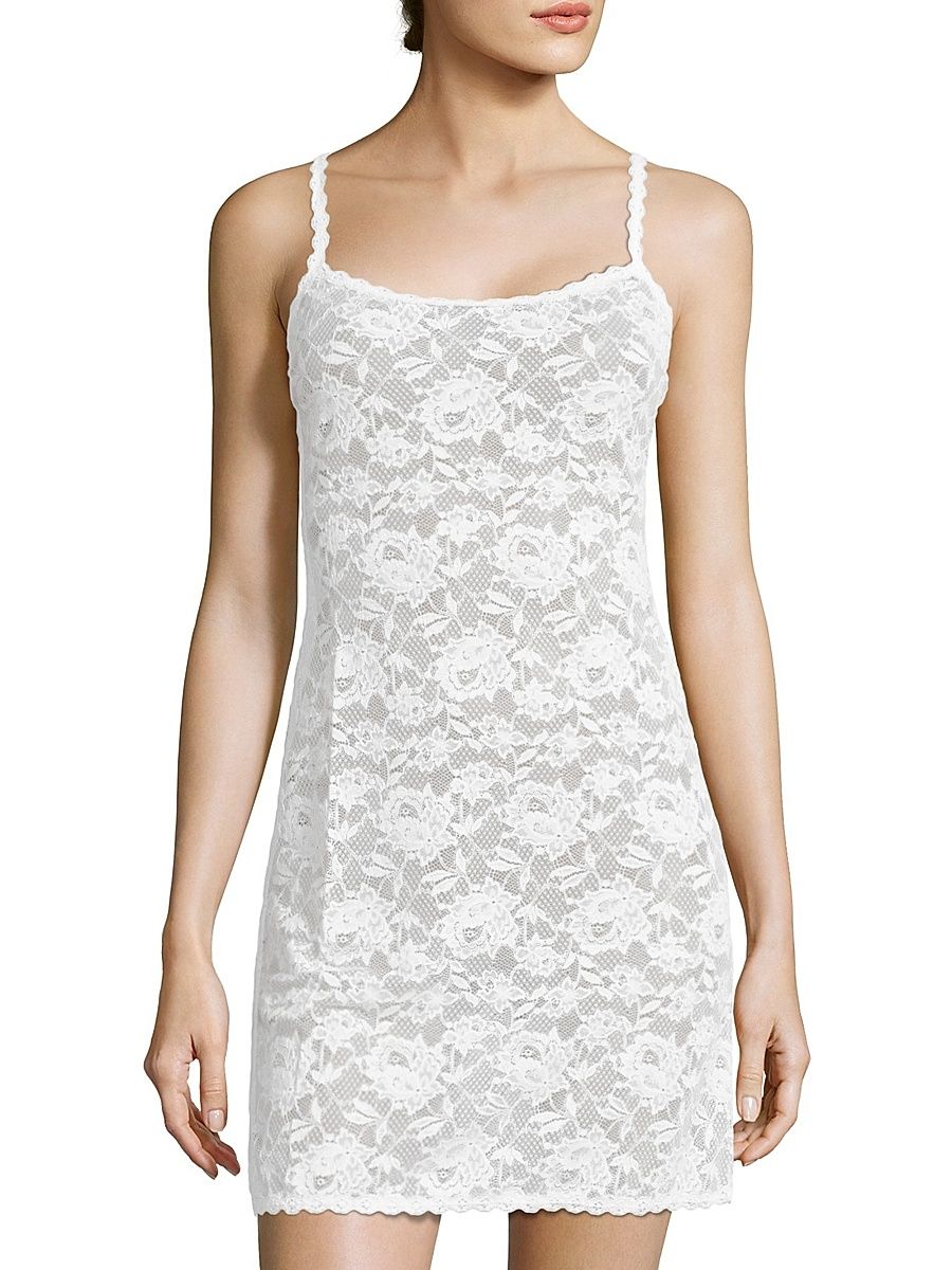 Women's Never Say Never Foxie Lace Chemise - White - Size XL