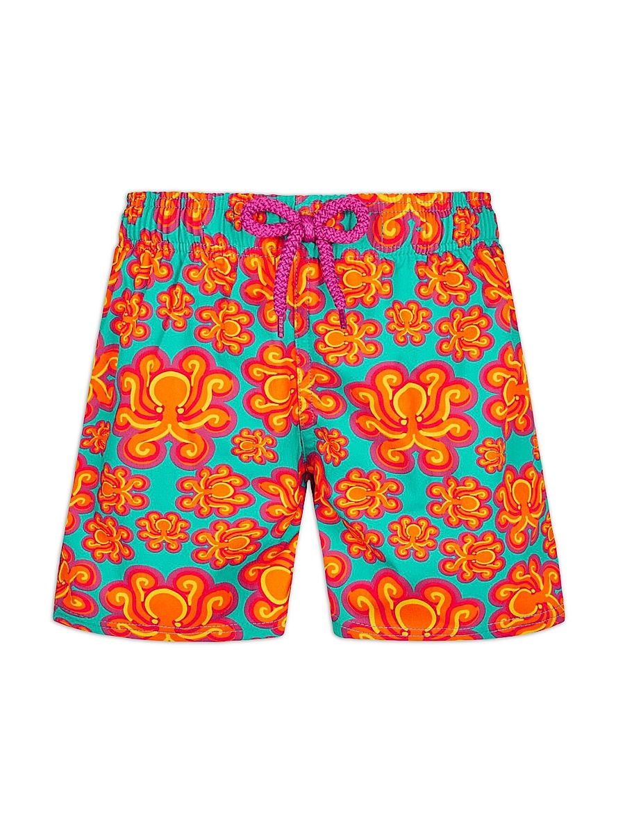 Little Boy's & Boy's Poulpes Neoprene Swim Trunks - Vert Tropezien - Size 14