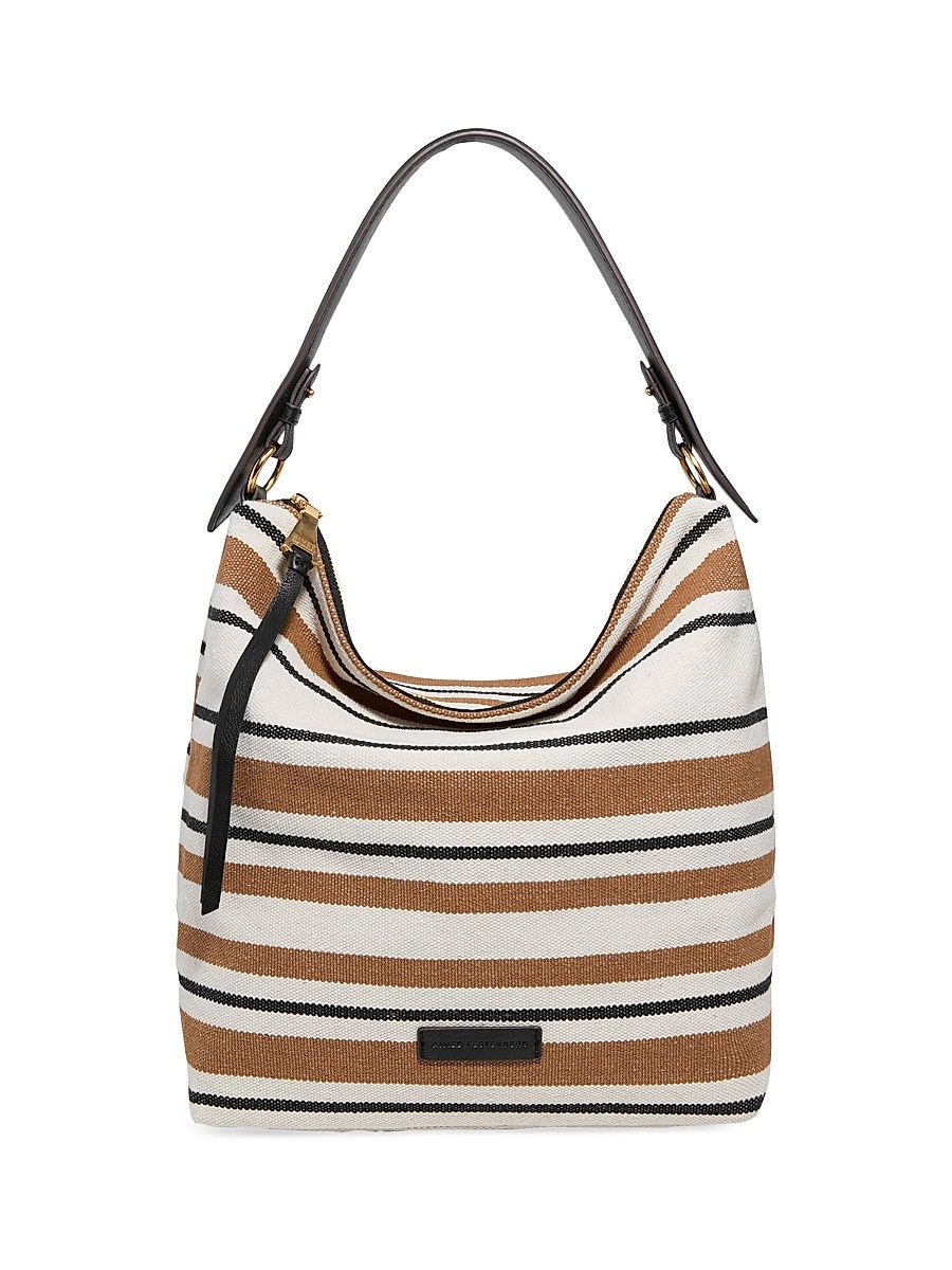 Women's Ava Ziptop Hobo Bag - Neutral Textile