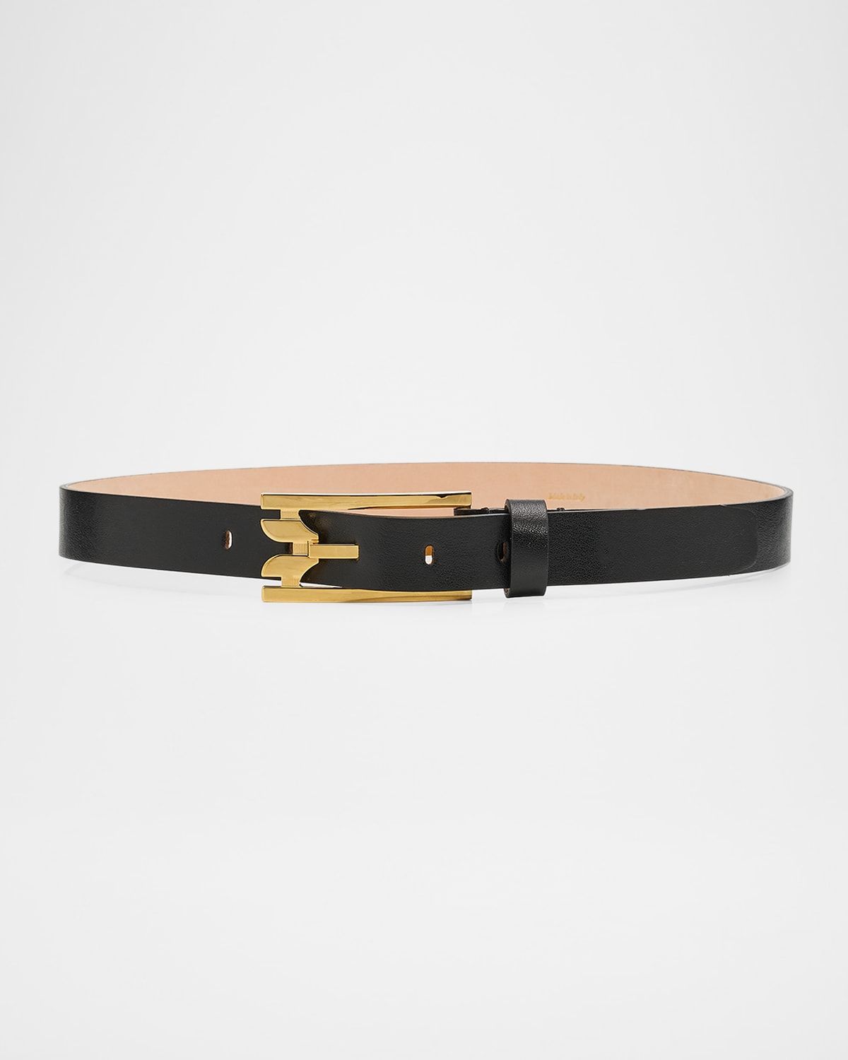 Dorian Pin-Buckle Leather Belt