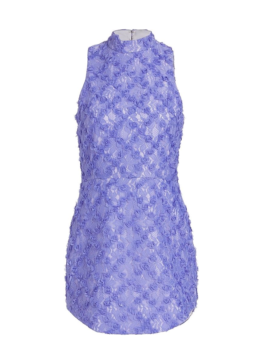 Women's Marshall Textured Lace Minidress - Purple - Size XL