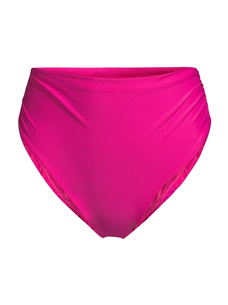 Women's Freya High-Waist Bikini Bottom - Hot Pink - Size Small