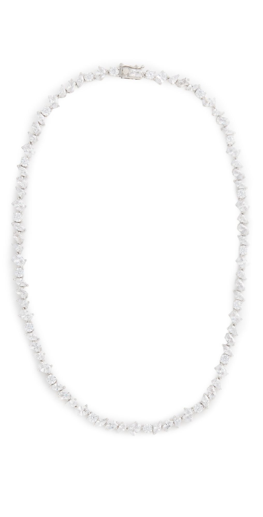 SHASHI Pear Tennis Necklace Silver One Size