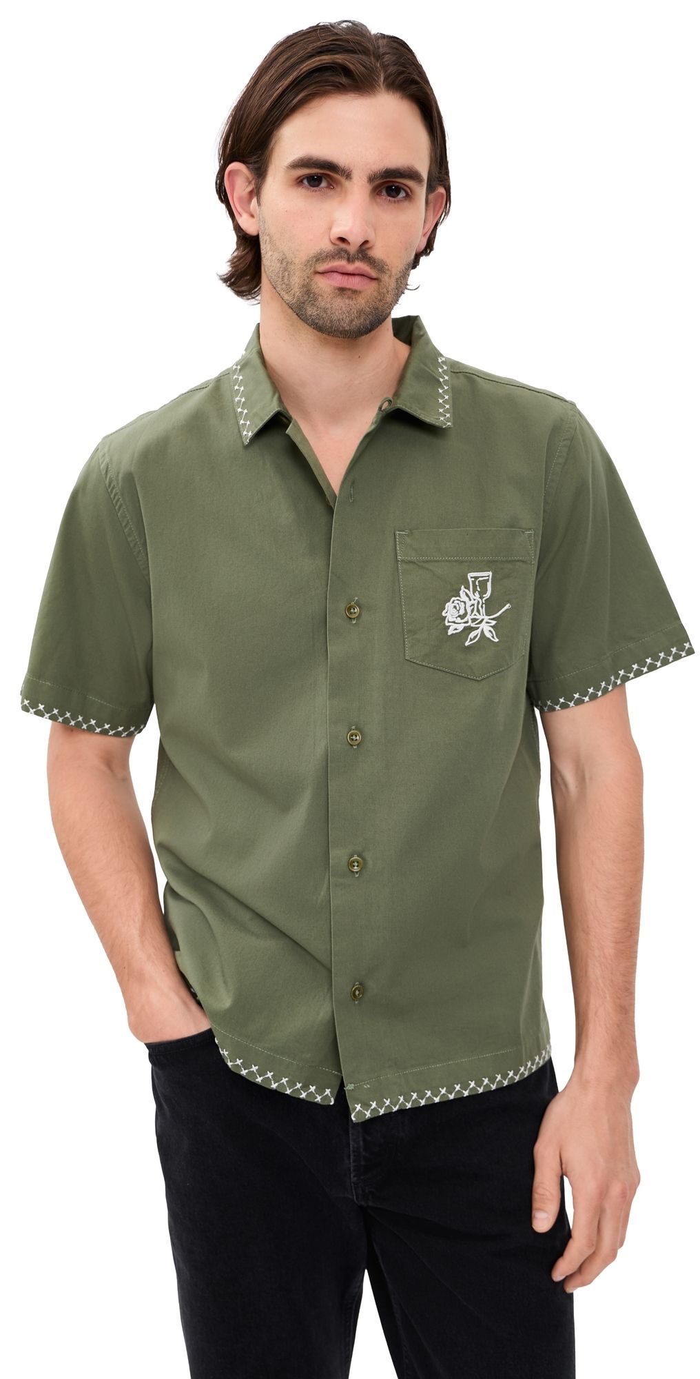Service Works Border Shirt Olive S