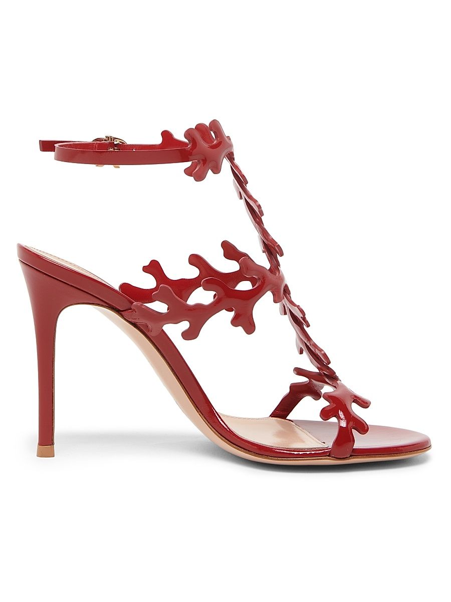Women's Nuit 95MM Patent Leather Sandals - Rouge - Size 11