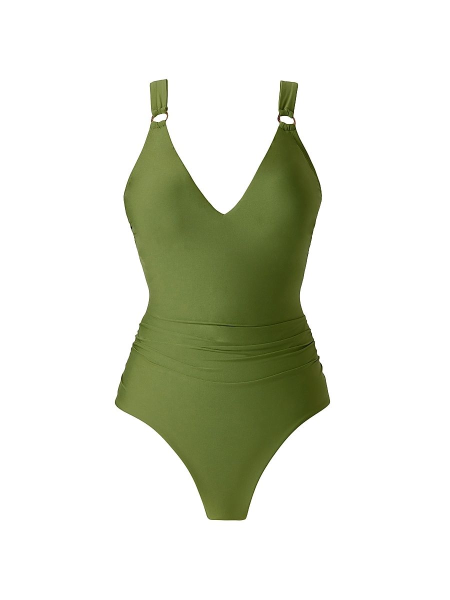 Magicsuit Women's Solid Dakota One-Piece Swimsuit - Basil - Size 16