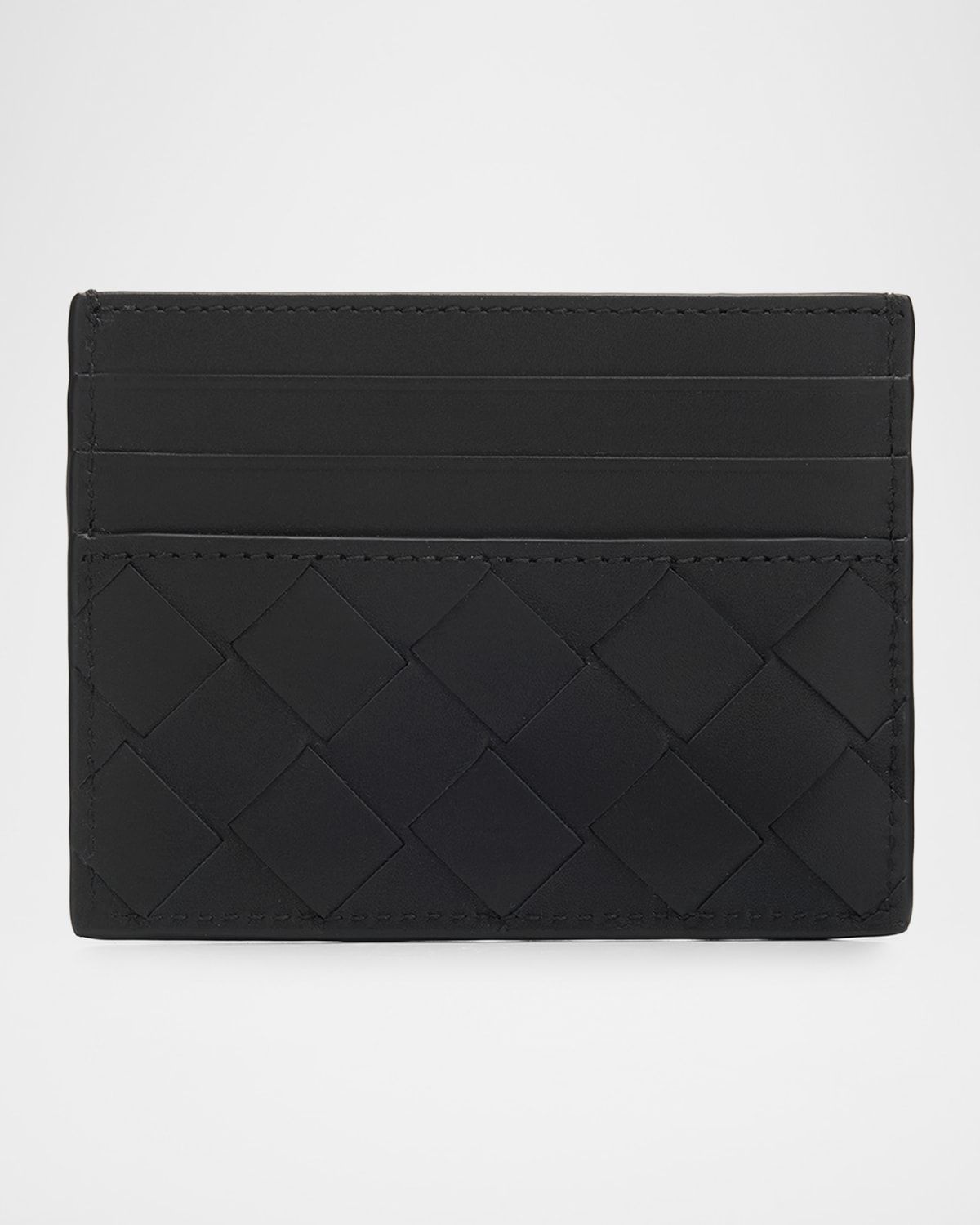Men & apos;s Intrecciato Leather Card Holder