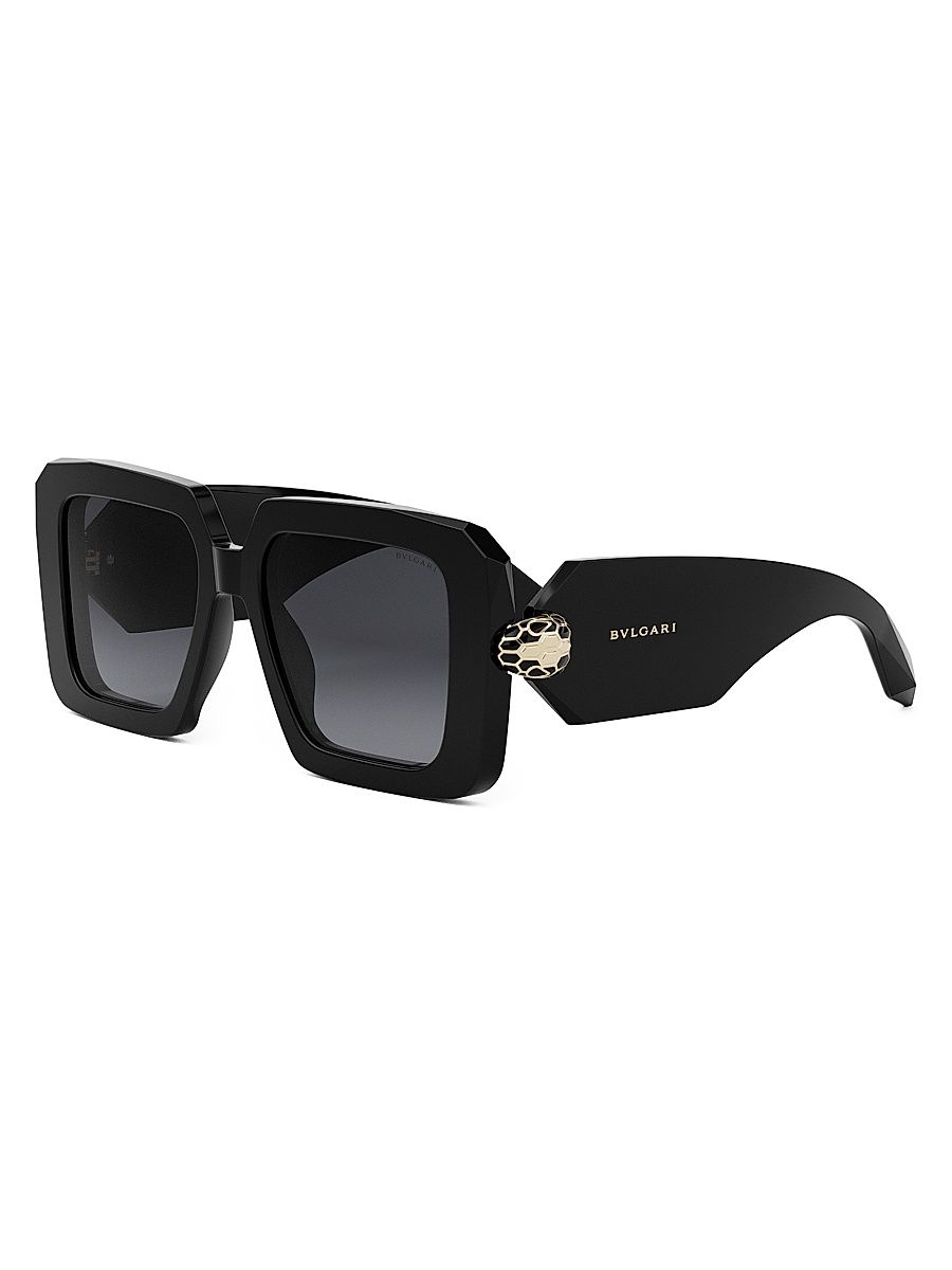 Women's Serpenti 52MM Square Sunglasses - Black Grey Gradient