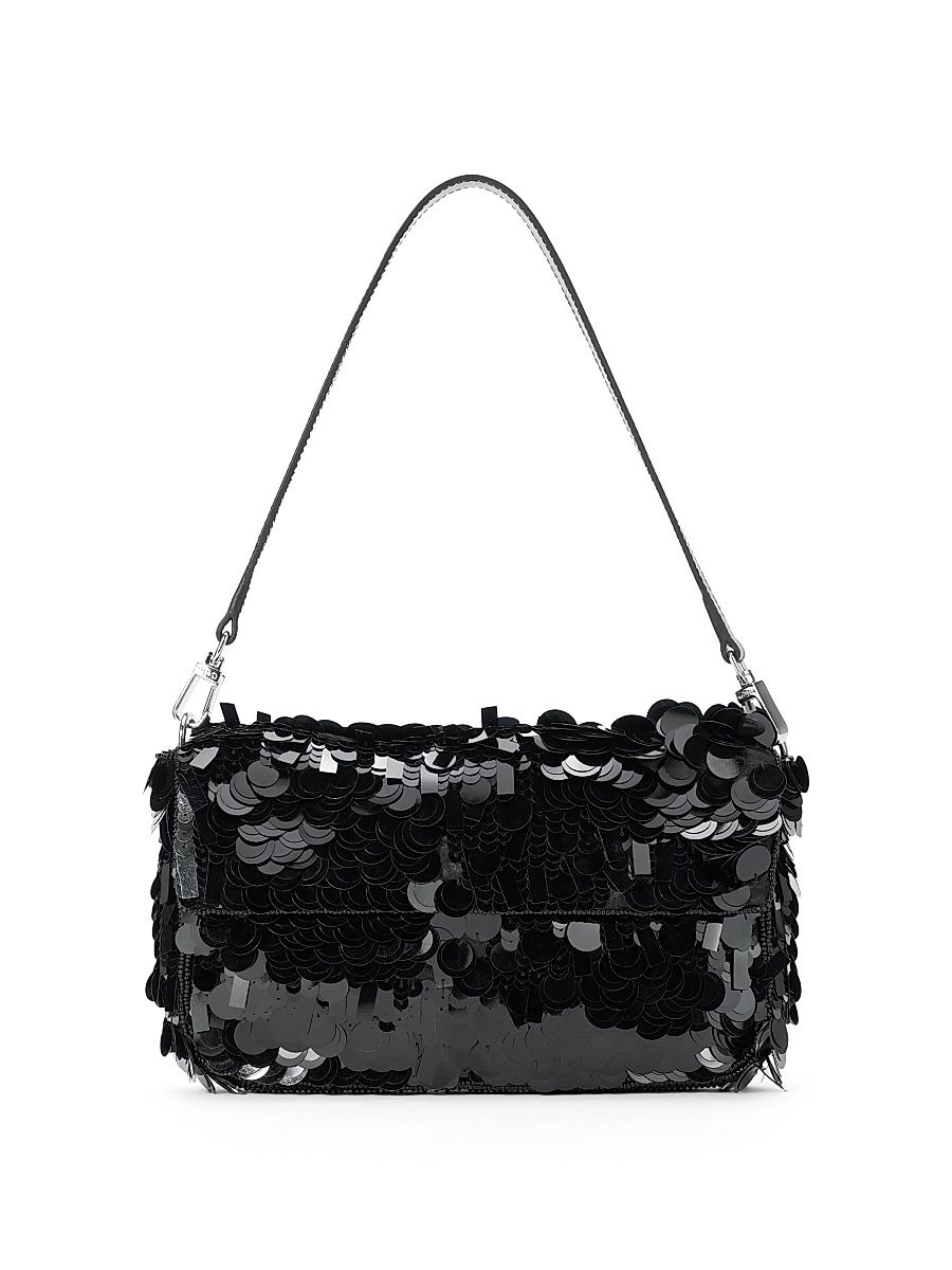 Women's Timmy Sequined Shoulder Bag - Black
