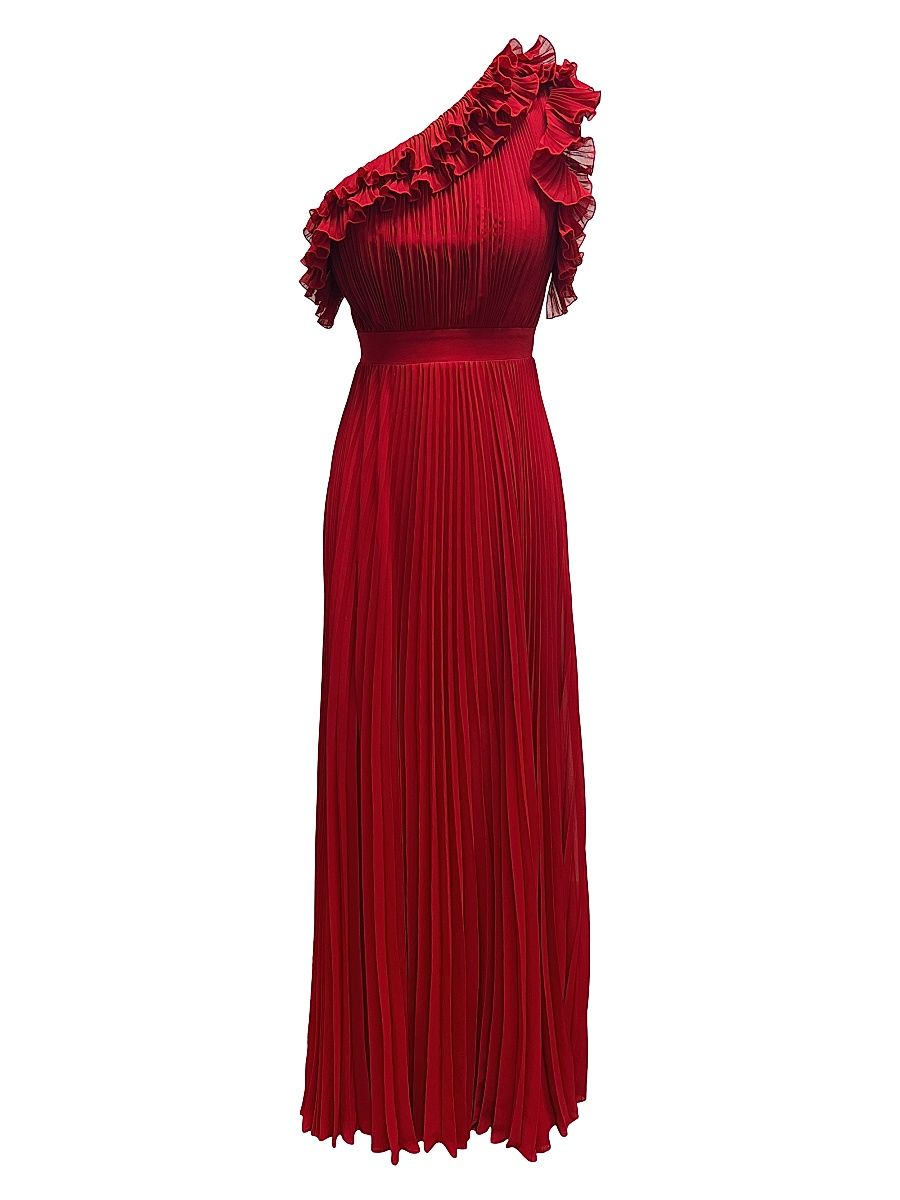 Women's Vida One-Shoulder Gown - Red - Size XXL