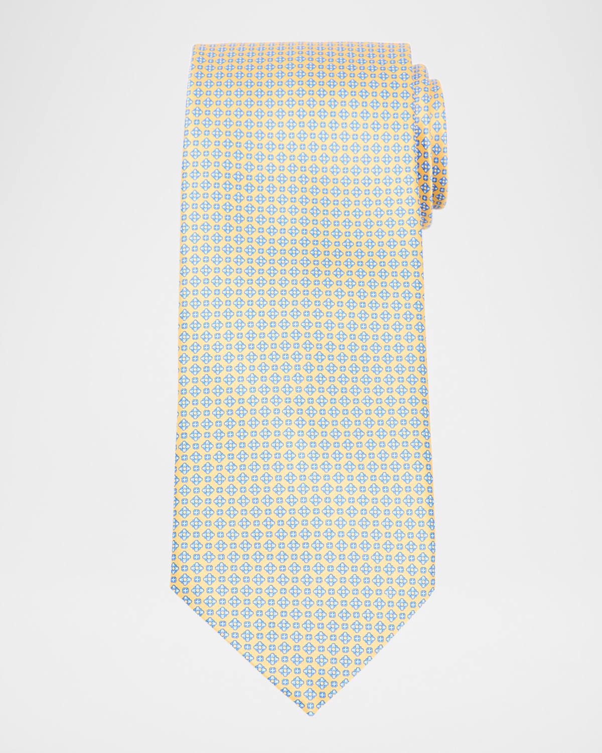 Men & apos;s Micro-Geometric Silk Tie