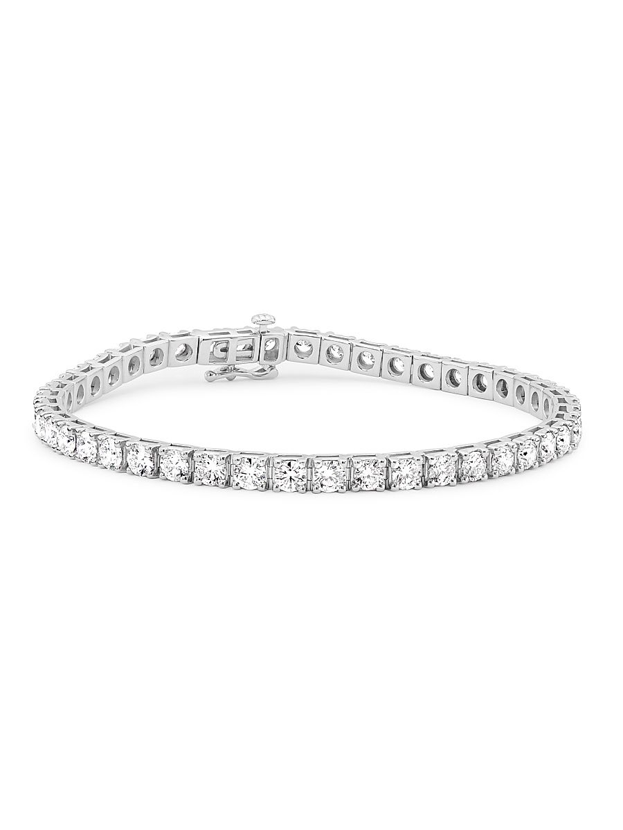 Women's 14K White Gold & 8 TCW Lab-Grown Diamond Tennis Bracelet - White Gold