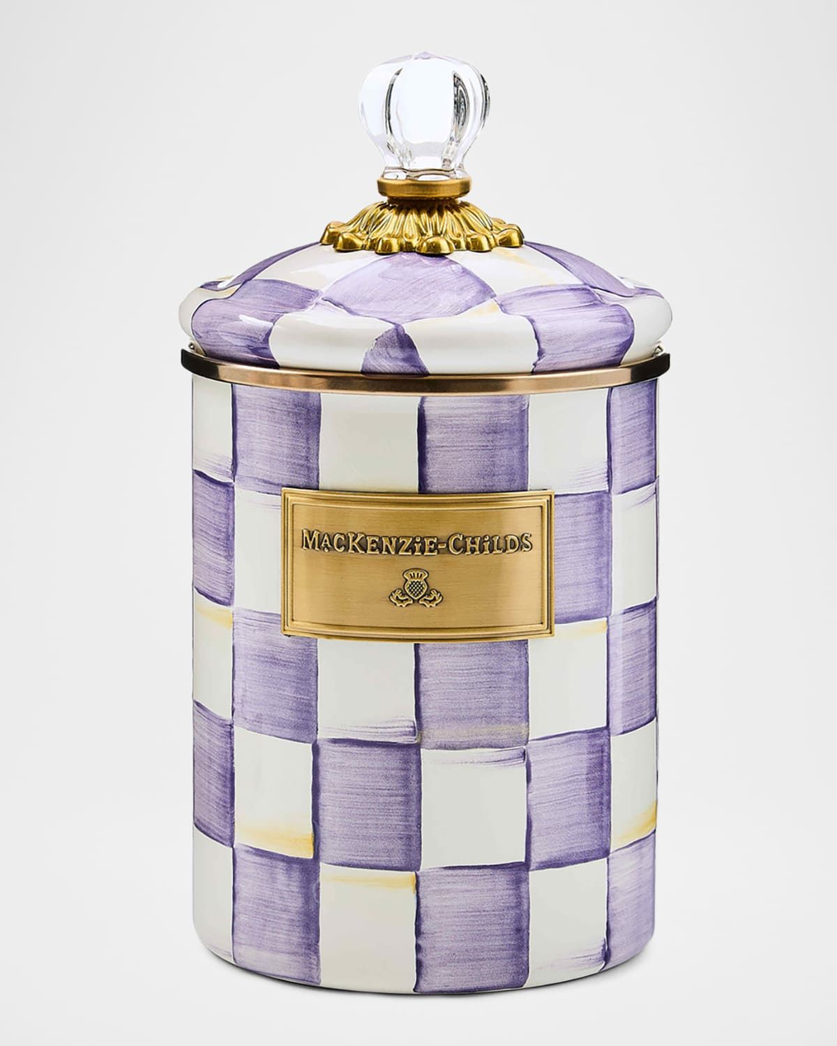 Violet Check Medium Canister