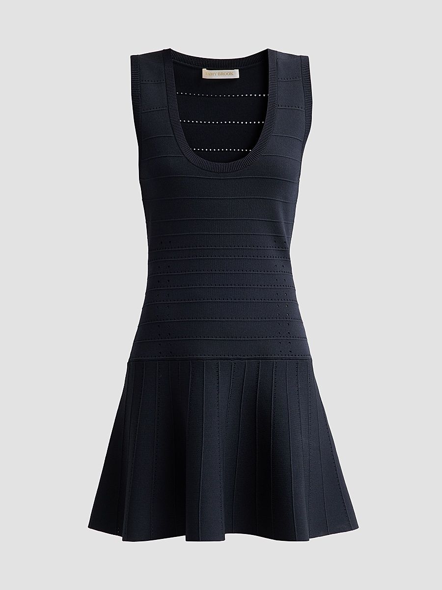Women's Anika Drop-Waist Mini Dress - Black - Size XL