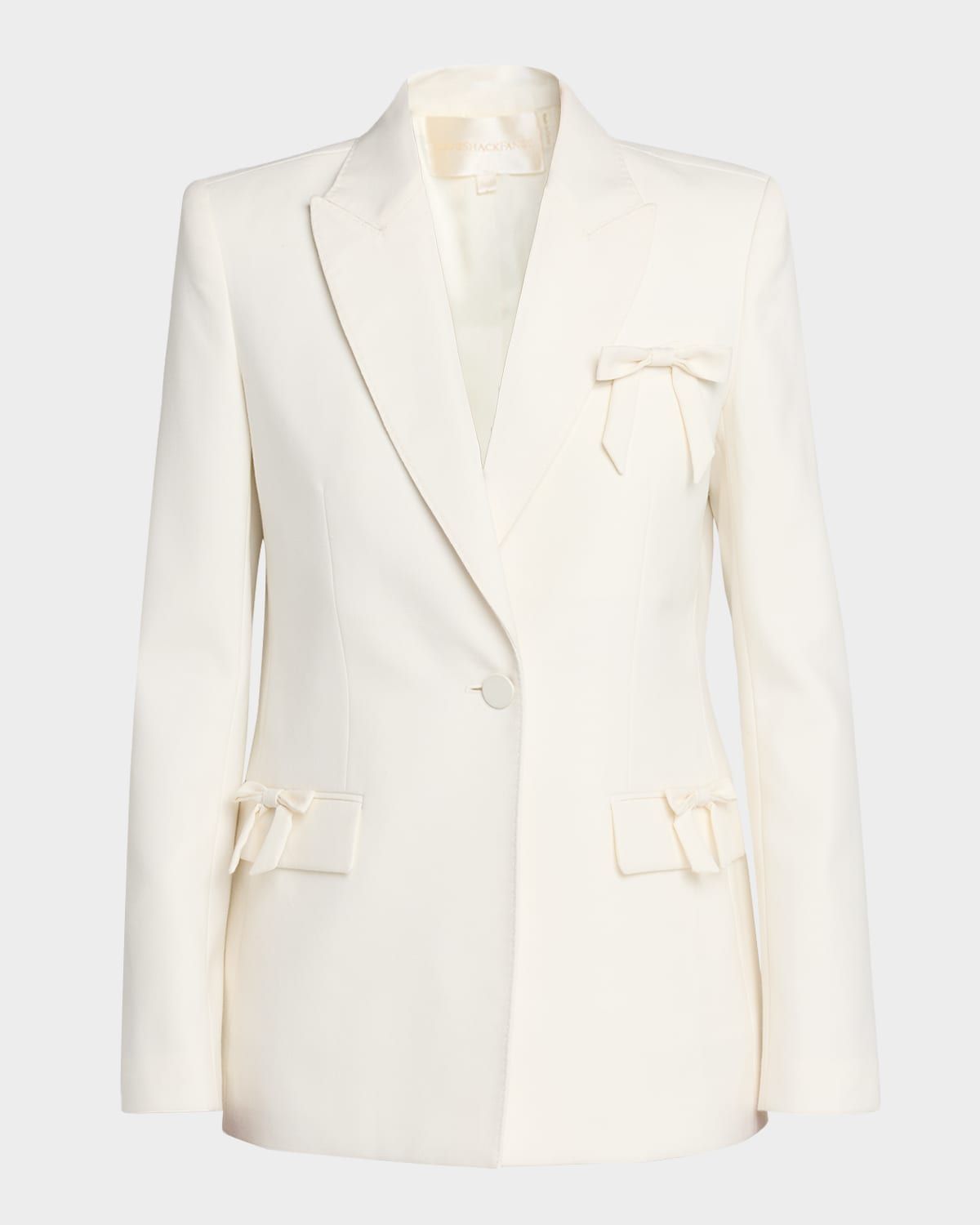 Shayne Wool-Blend Bow-Embellished Blazer