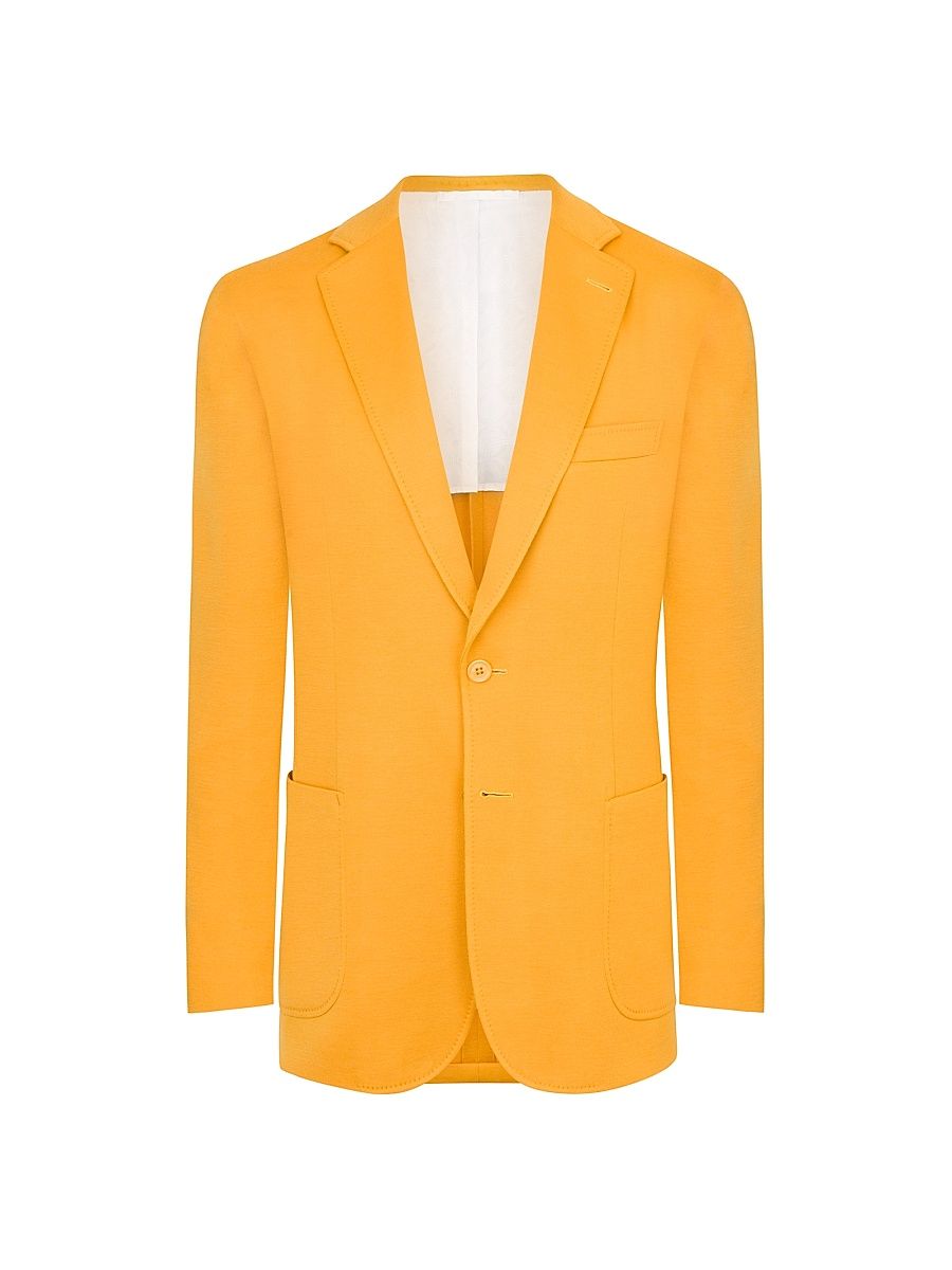 Men's Daywear Cashmere 2 Button Knit Blazer - Ocre - Size 46