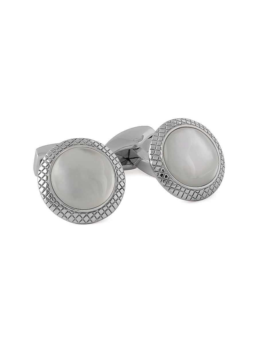 Men's Legno Pendant Cufflinks - Grey
