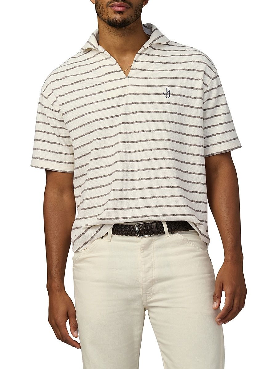 Men's Mariner Striped Polo Shirt - Morel Stripe - Size XL